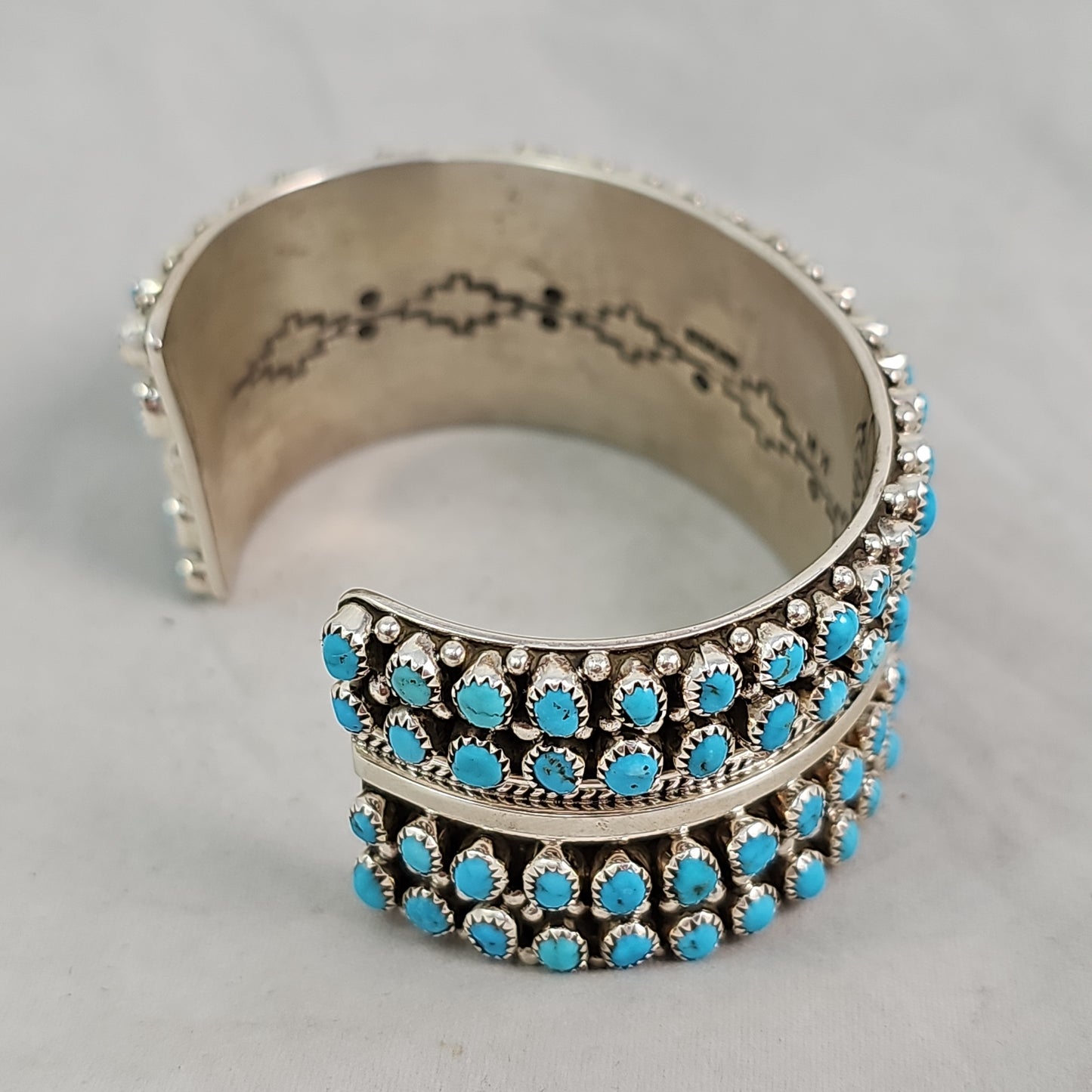 Turquoise row cuff
