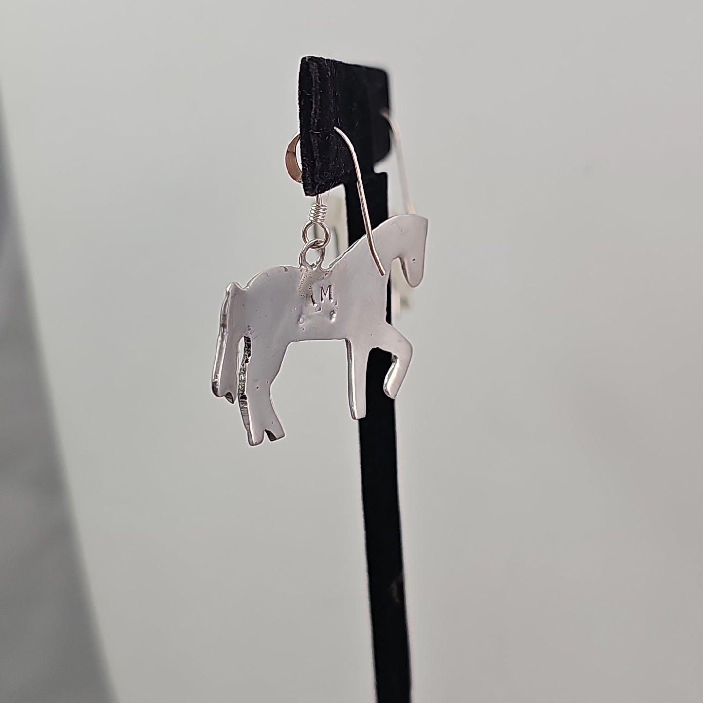 Prancing spotted horse earrings