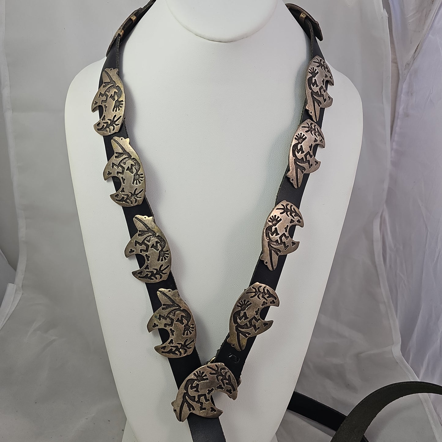 Bear kokopelli concho belt