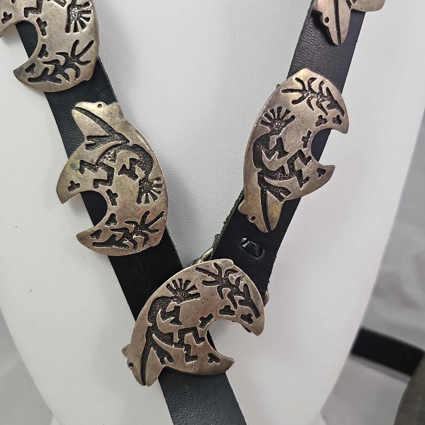 Bear kokopelli concho belt