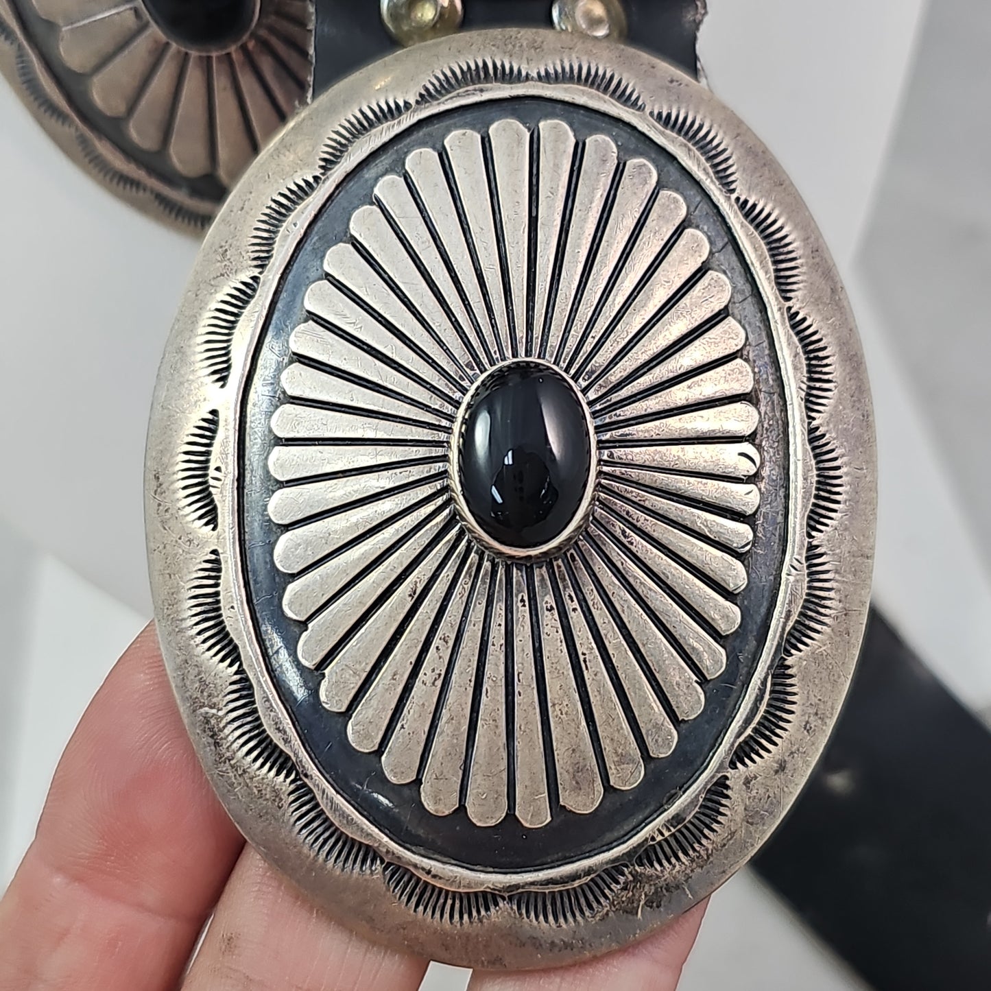 Onyx concho belt