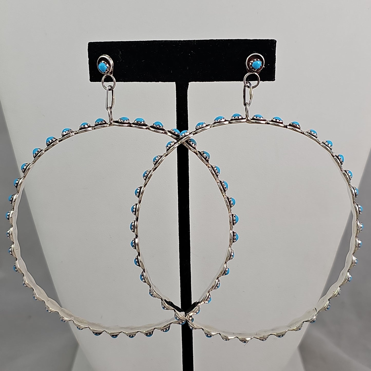 Xtra Large snake eye hoop earrings