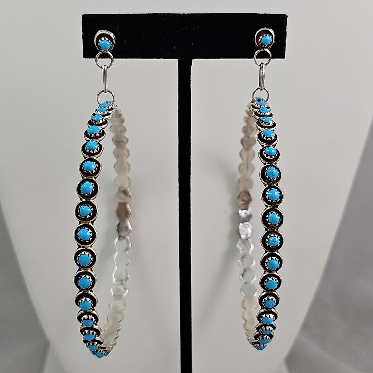 Xtra Large snake eye hoop earrings