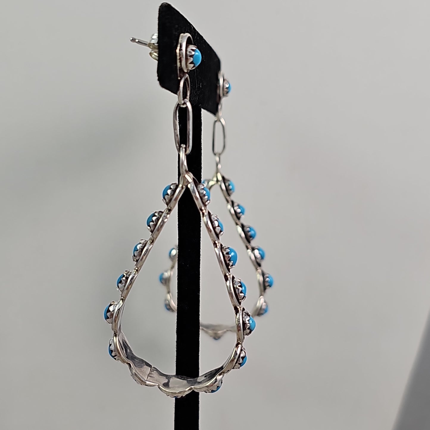 Snake eye tear drop earrings