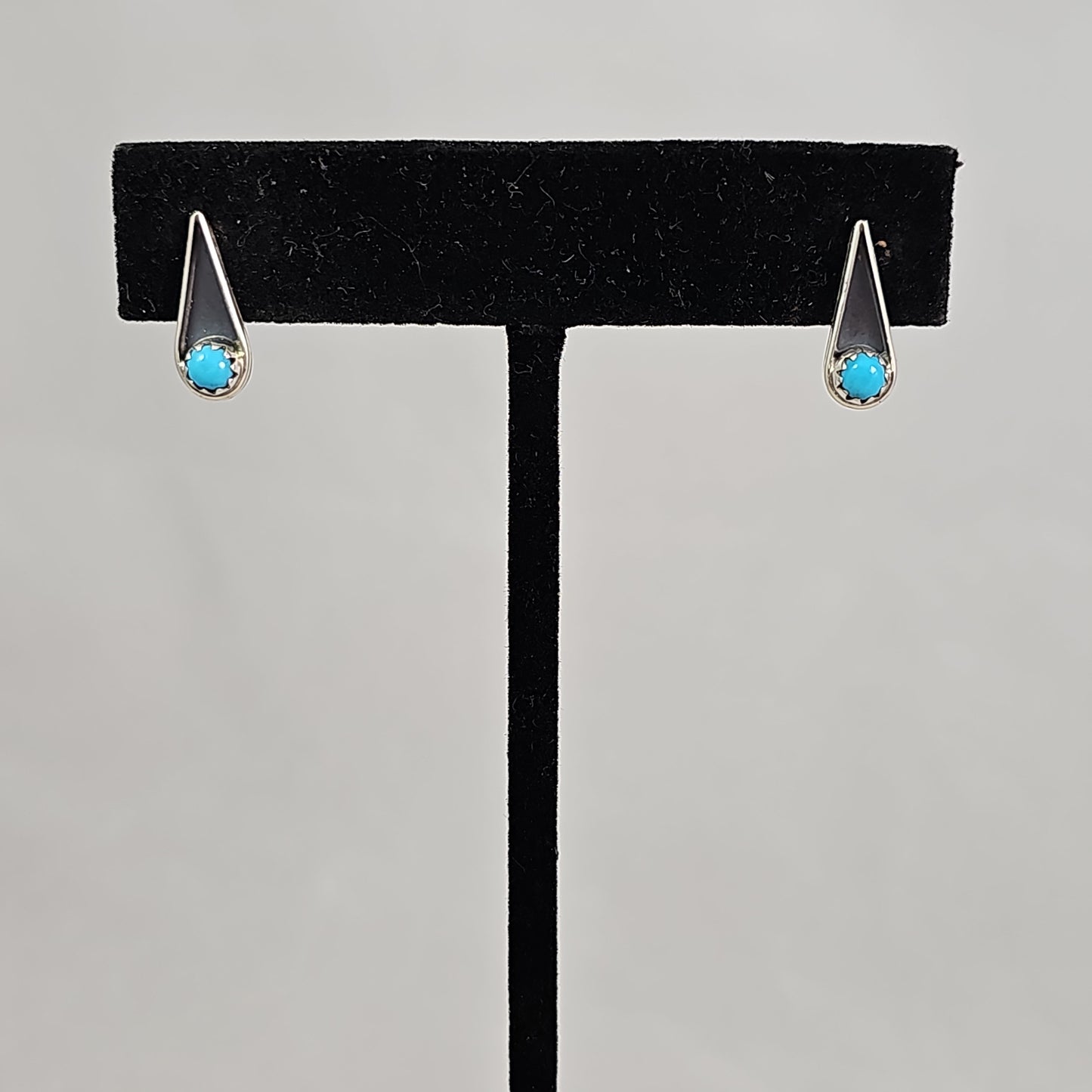 Tear drop stud earrings