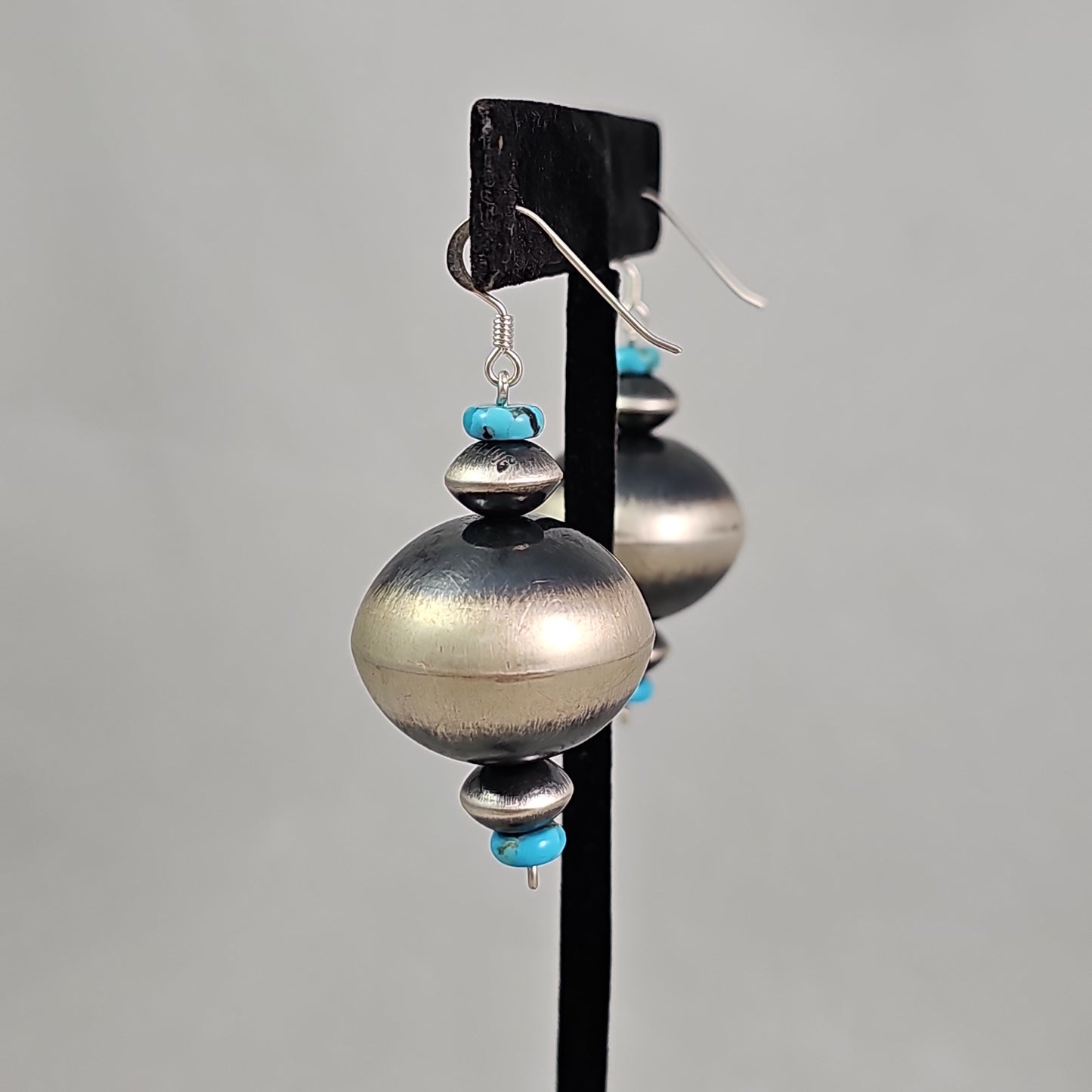 Navajo pearl & turquoise earrings