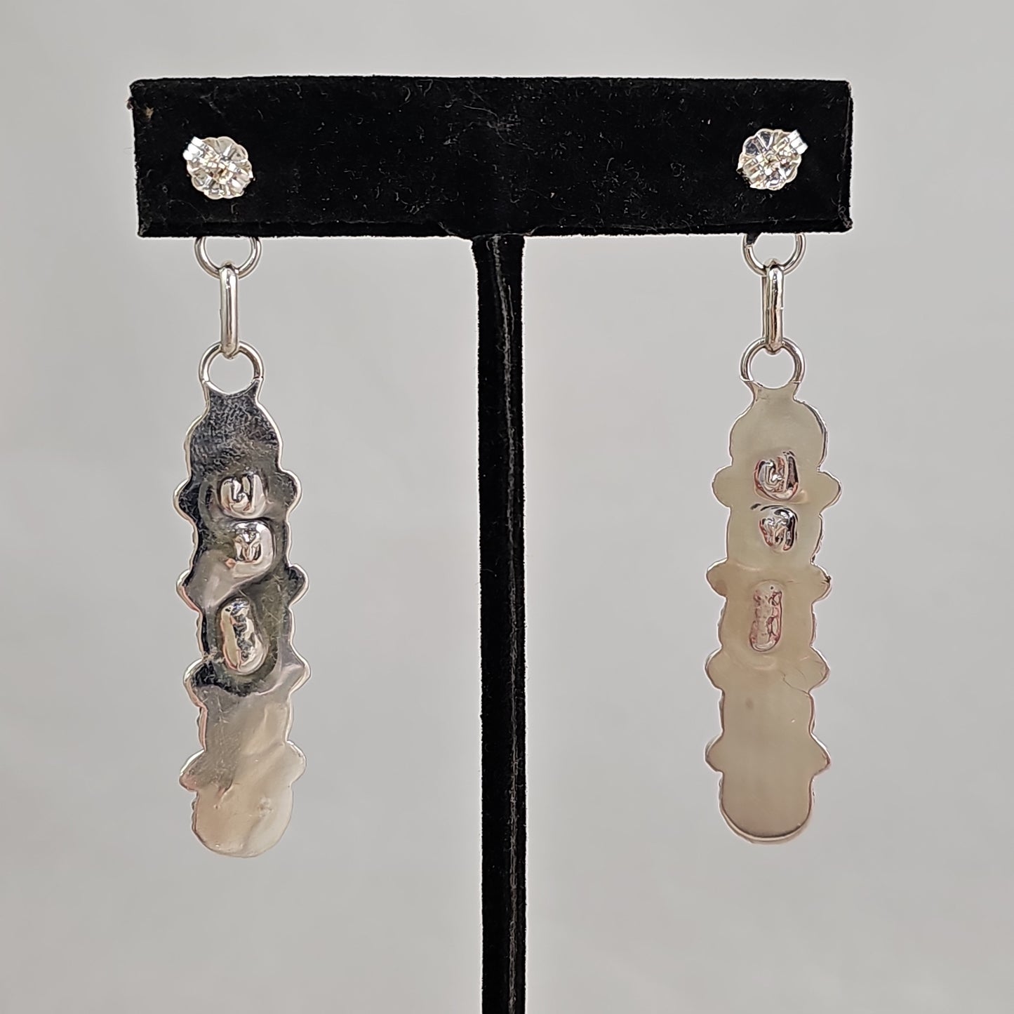 Turquoise & sterling 6 stone earrings