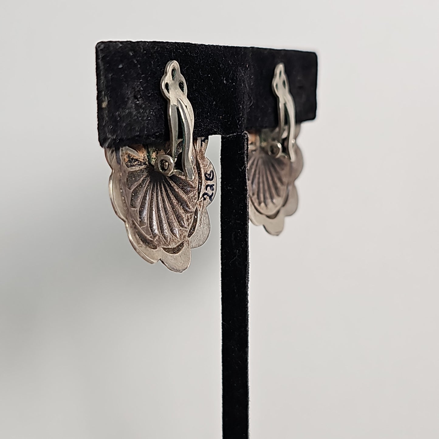 Concho clip on earrings