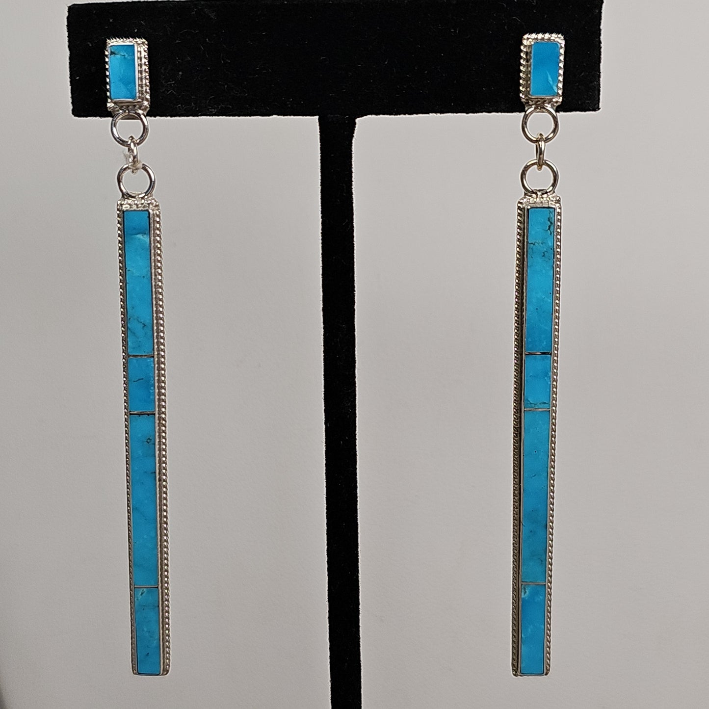 Inlay bar earrings