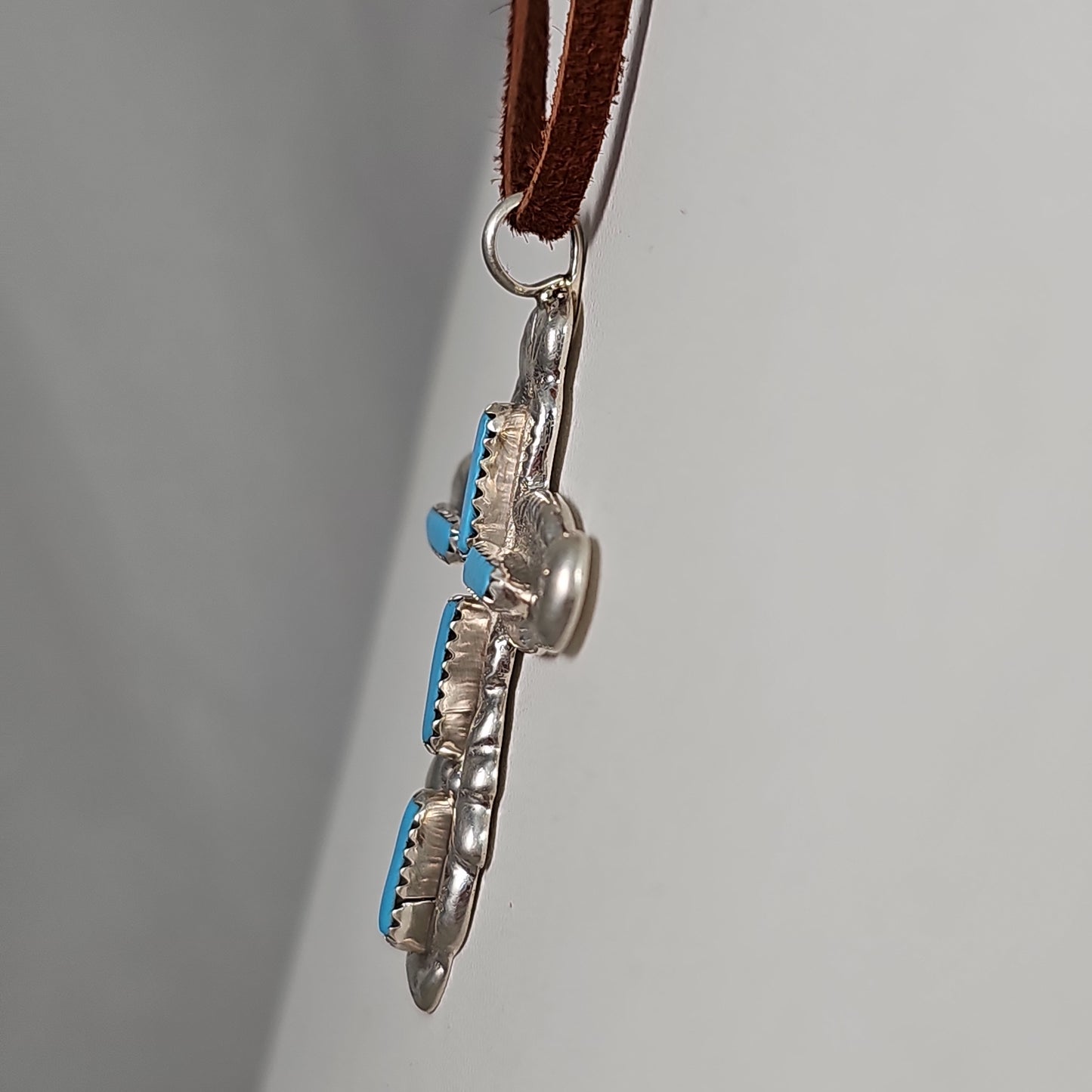 Turquoise cross pendant