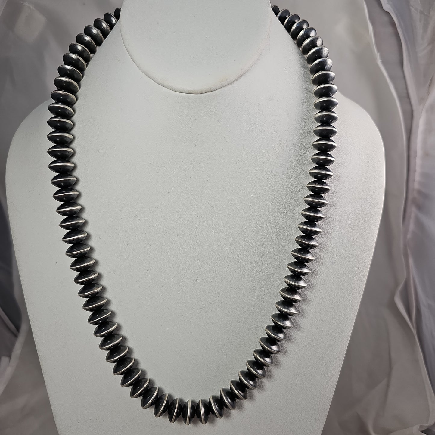 Rondelle style Navajo pearls with matching earrings.