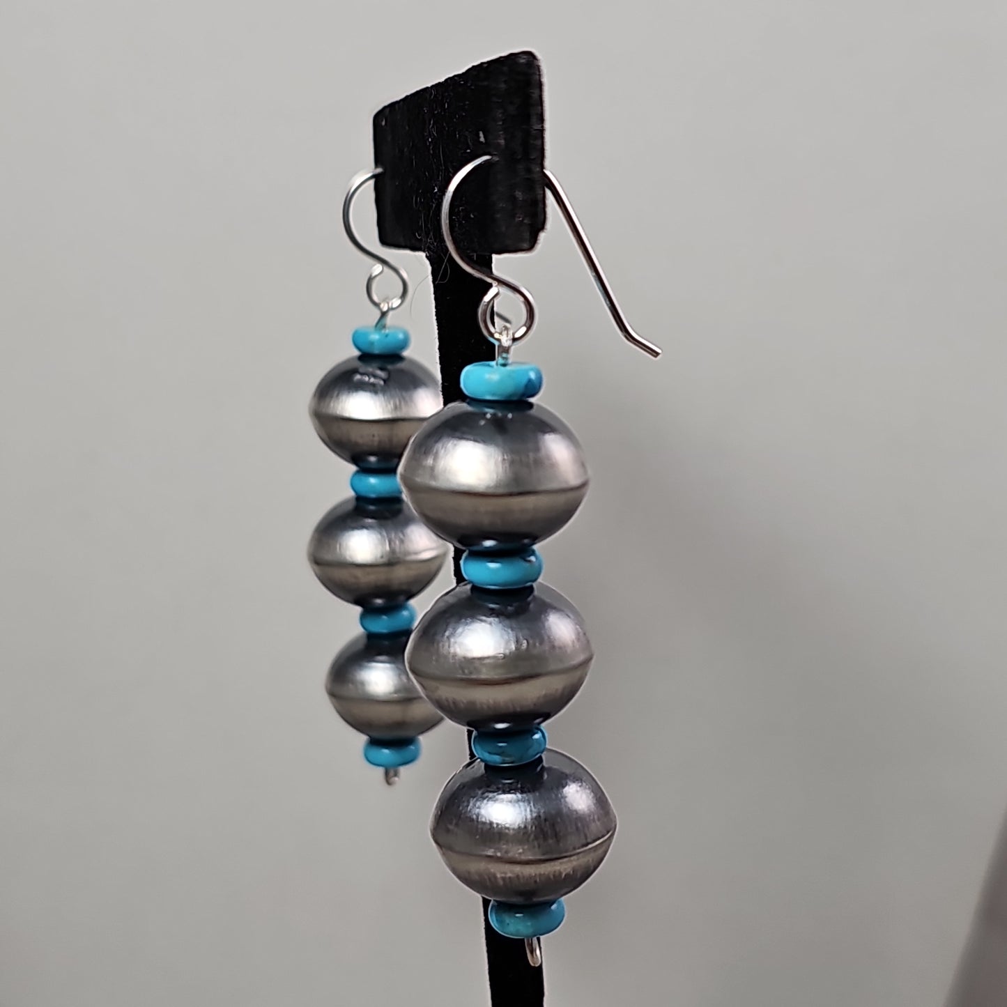 Navajo pearl & turquoise earrings