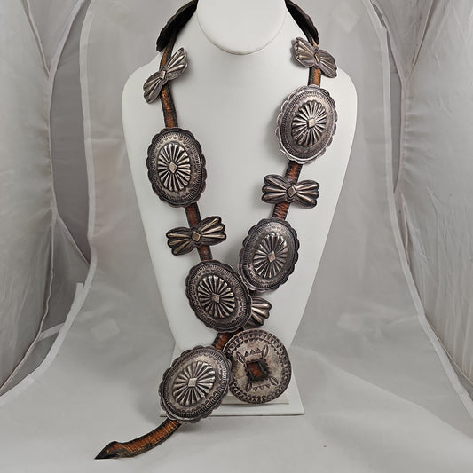 Vintage sterling concho belt