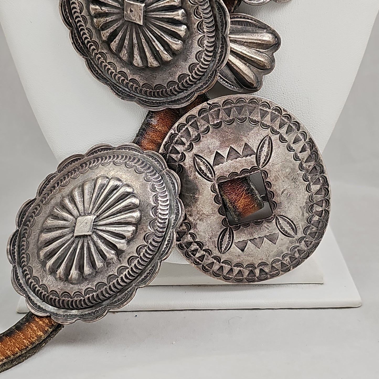 Vintage sterling concho belt