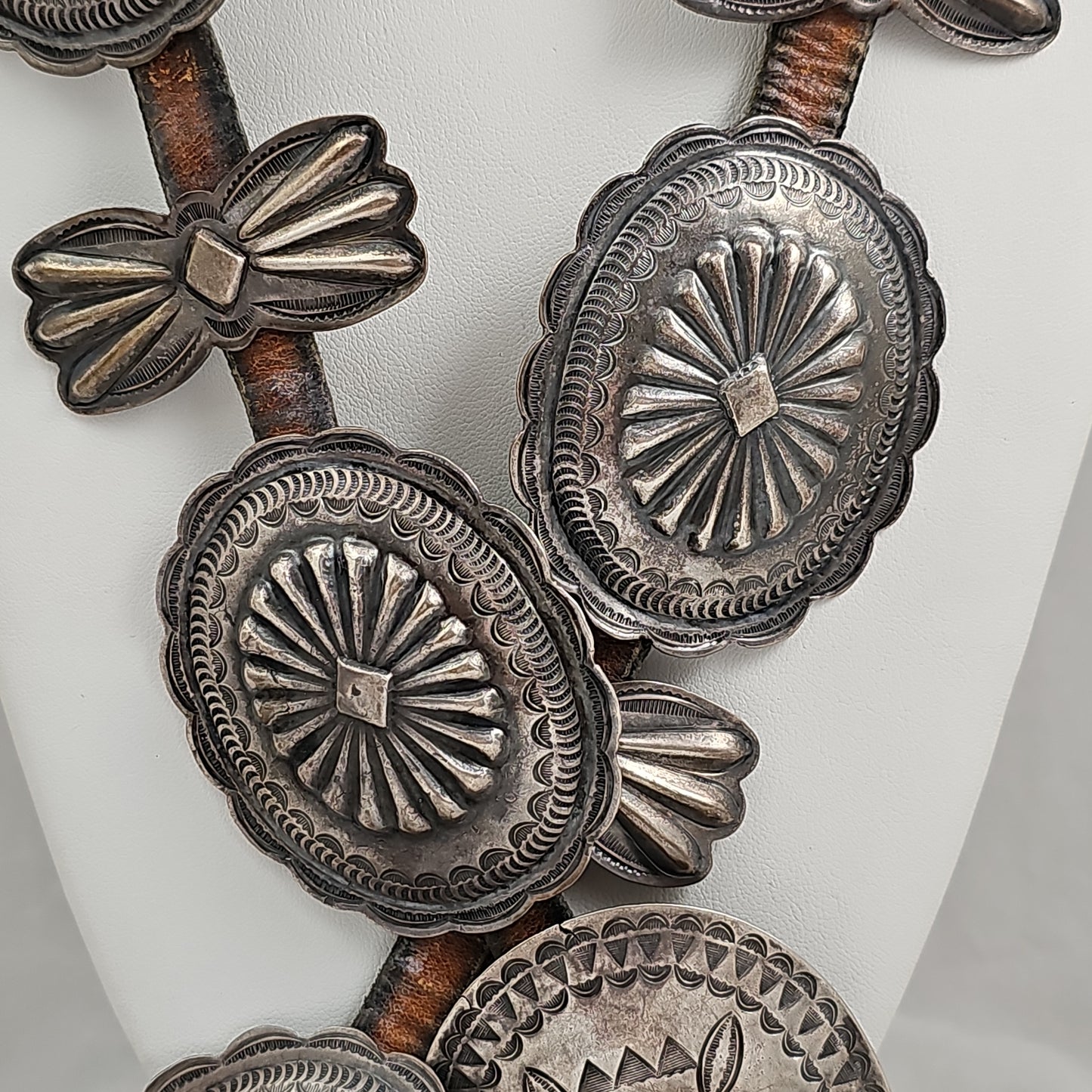 Vintage sterling concho belt