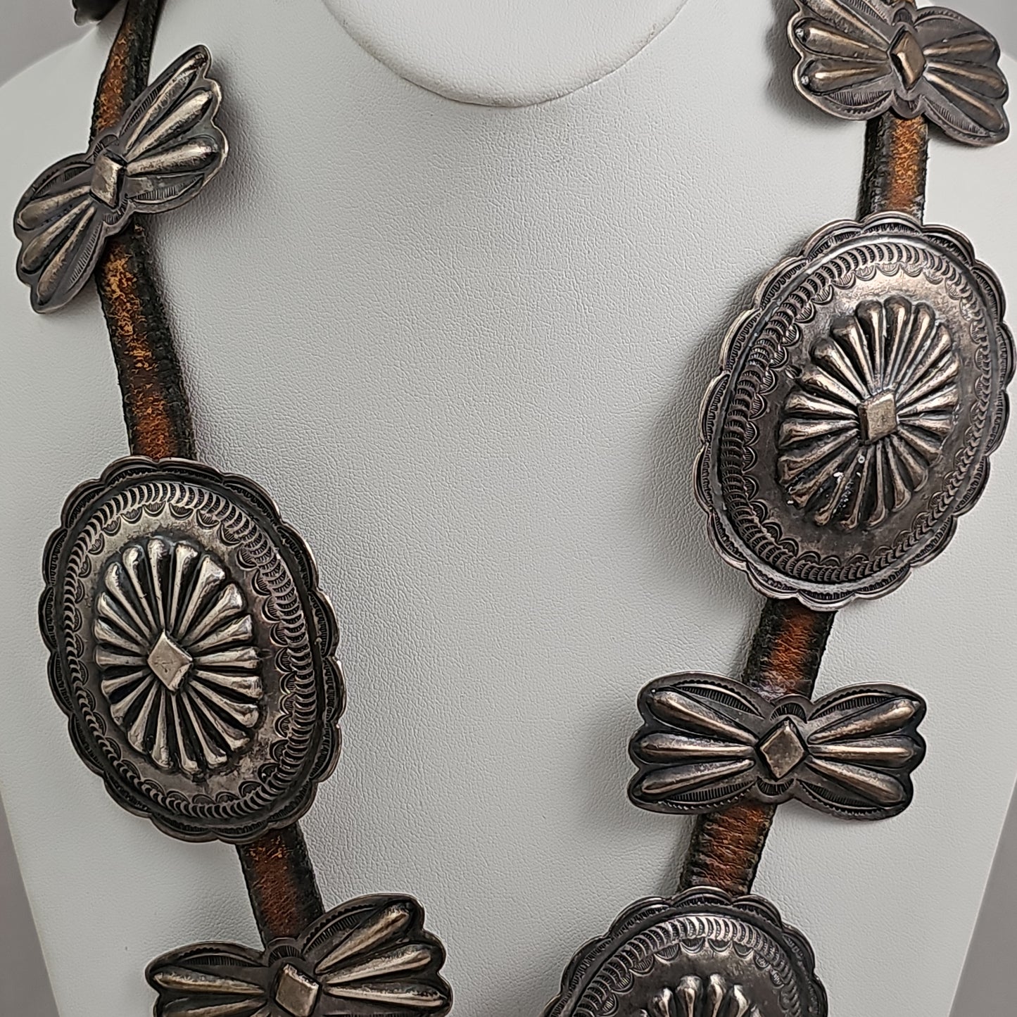 Vintage sterling concho belt