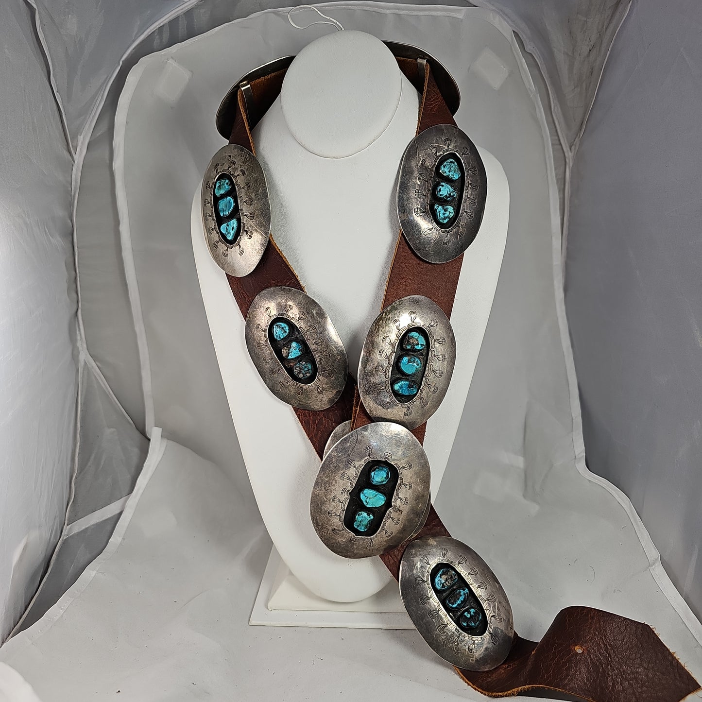 Shadow box Concho belt
