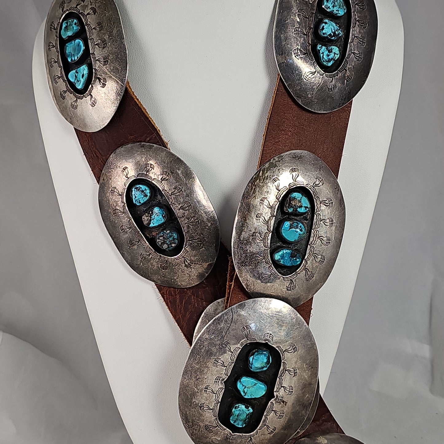 Shadow box Concho belt