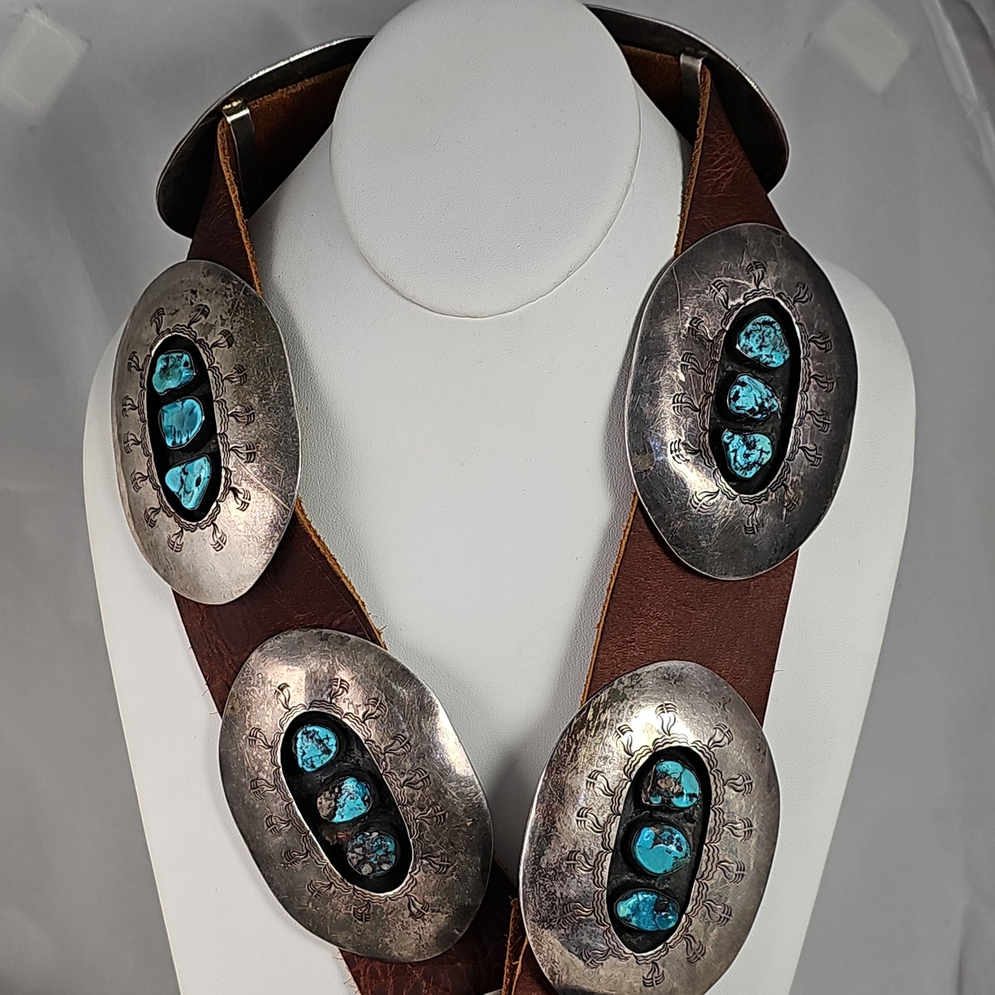Shadow box Concho belt