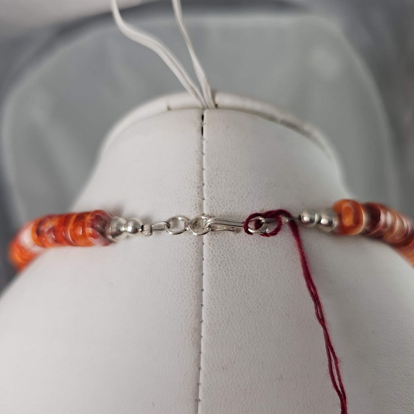 Lupe Lovato Santo Domingo spiney oyster heishi necklace