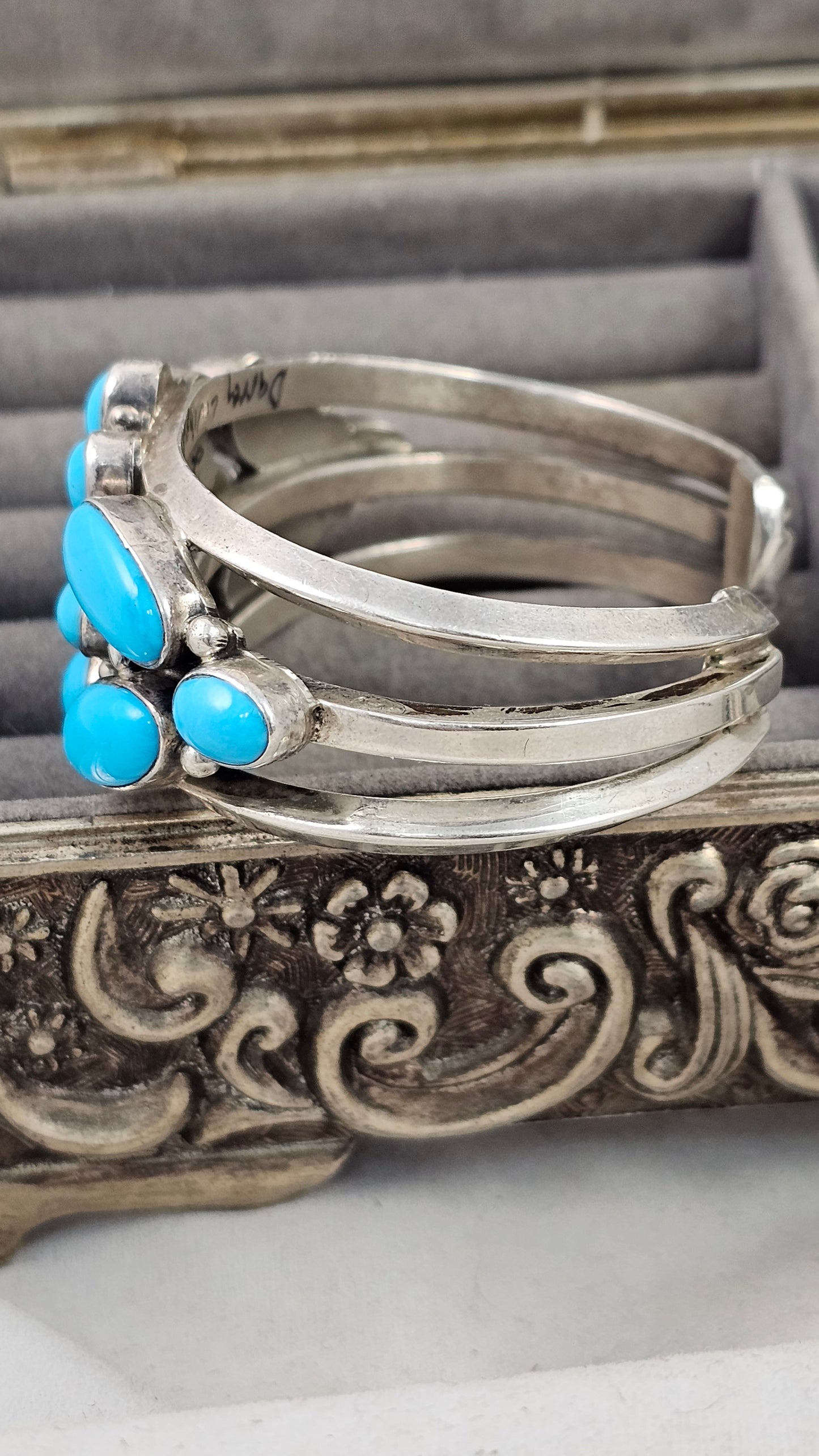Sleeping beauty turquoise cuff bracelet