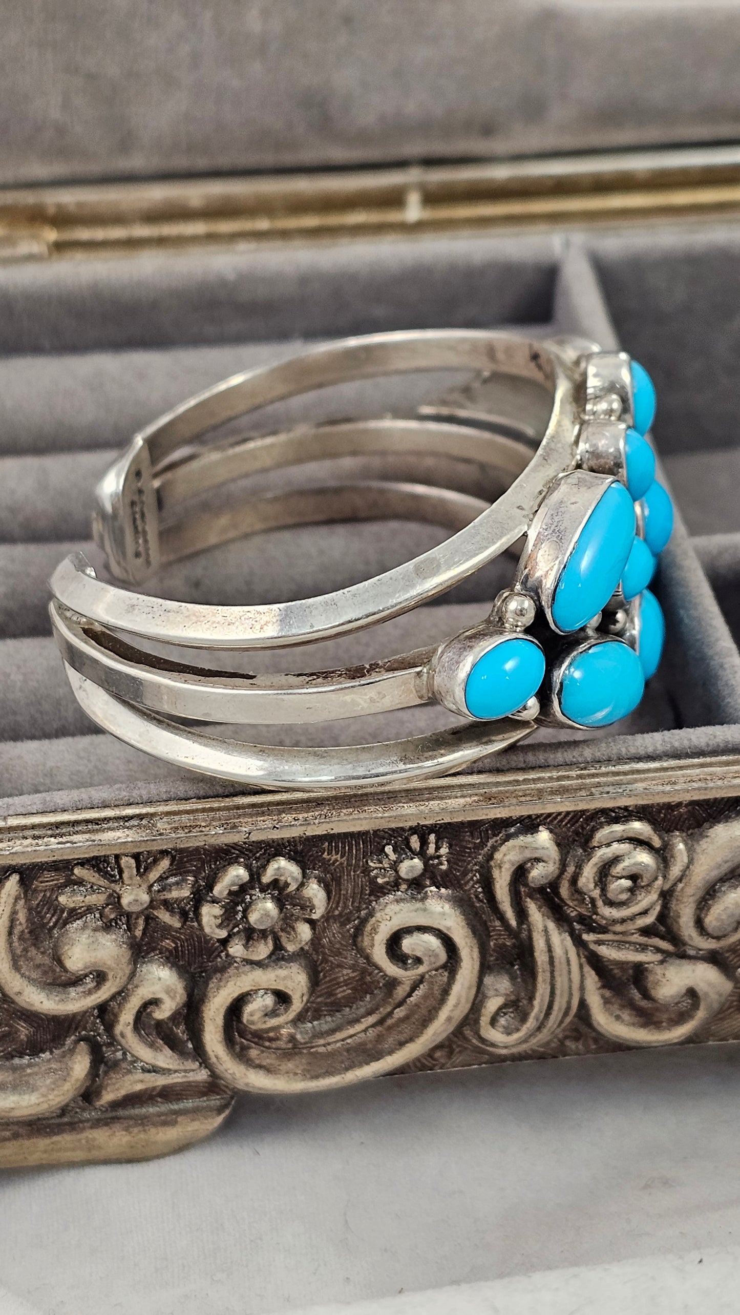 Sleeping beauty turquoise cuff bracelet