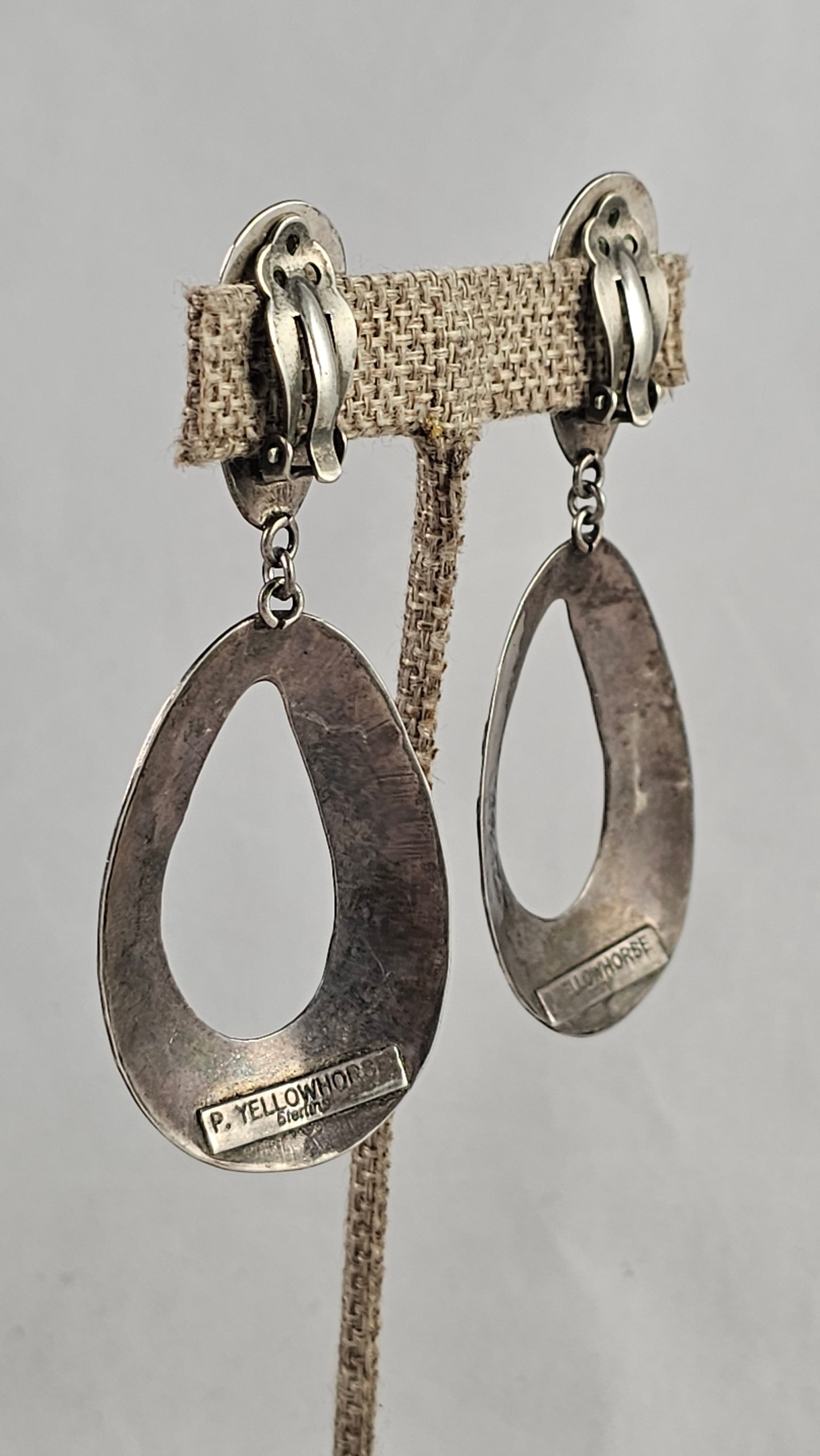 P Yellowhorse clip-on earrings