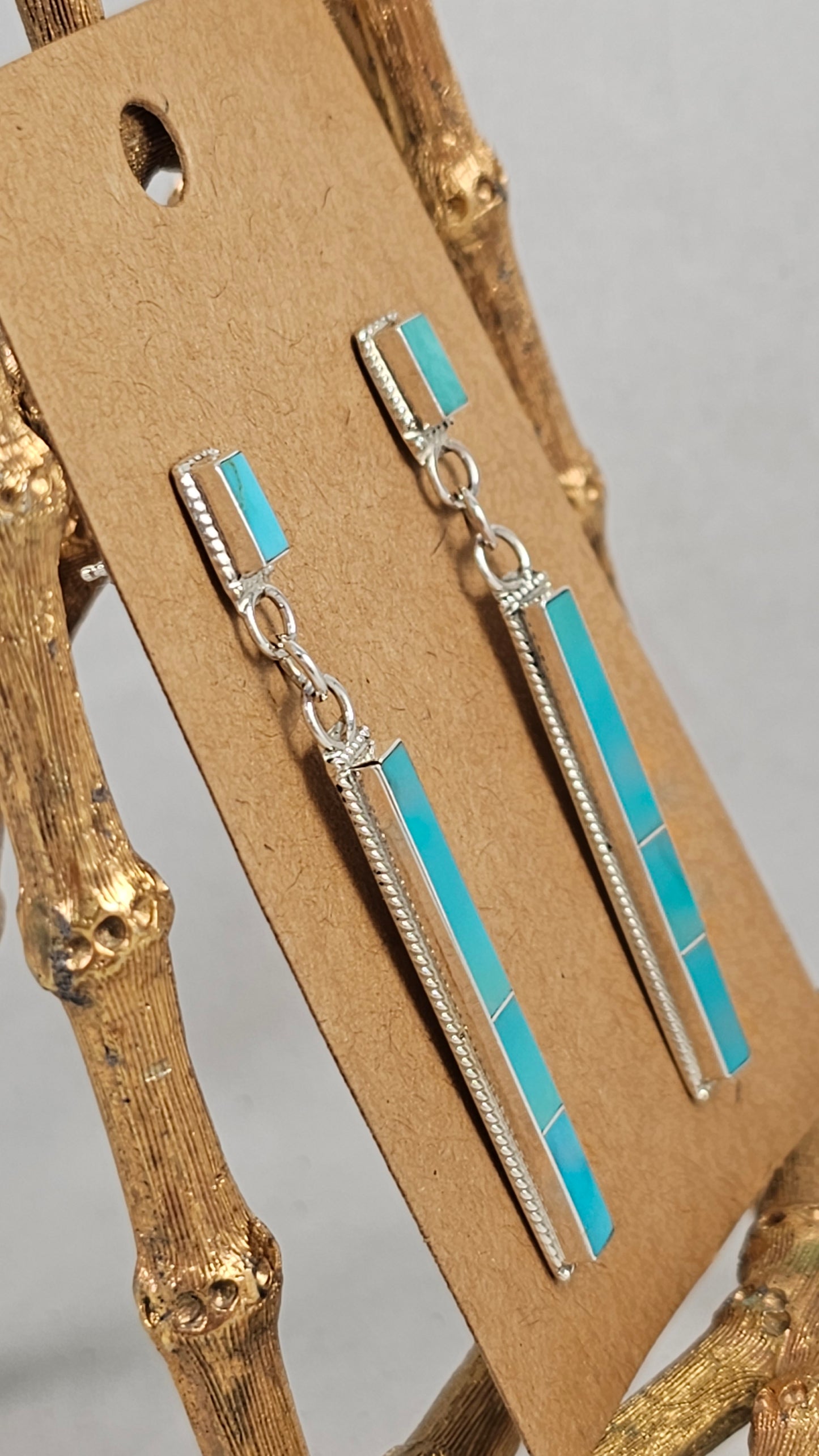 Inlay bar earrings