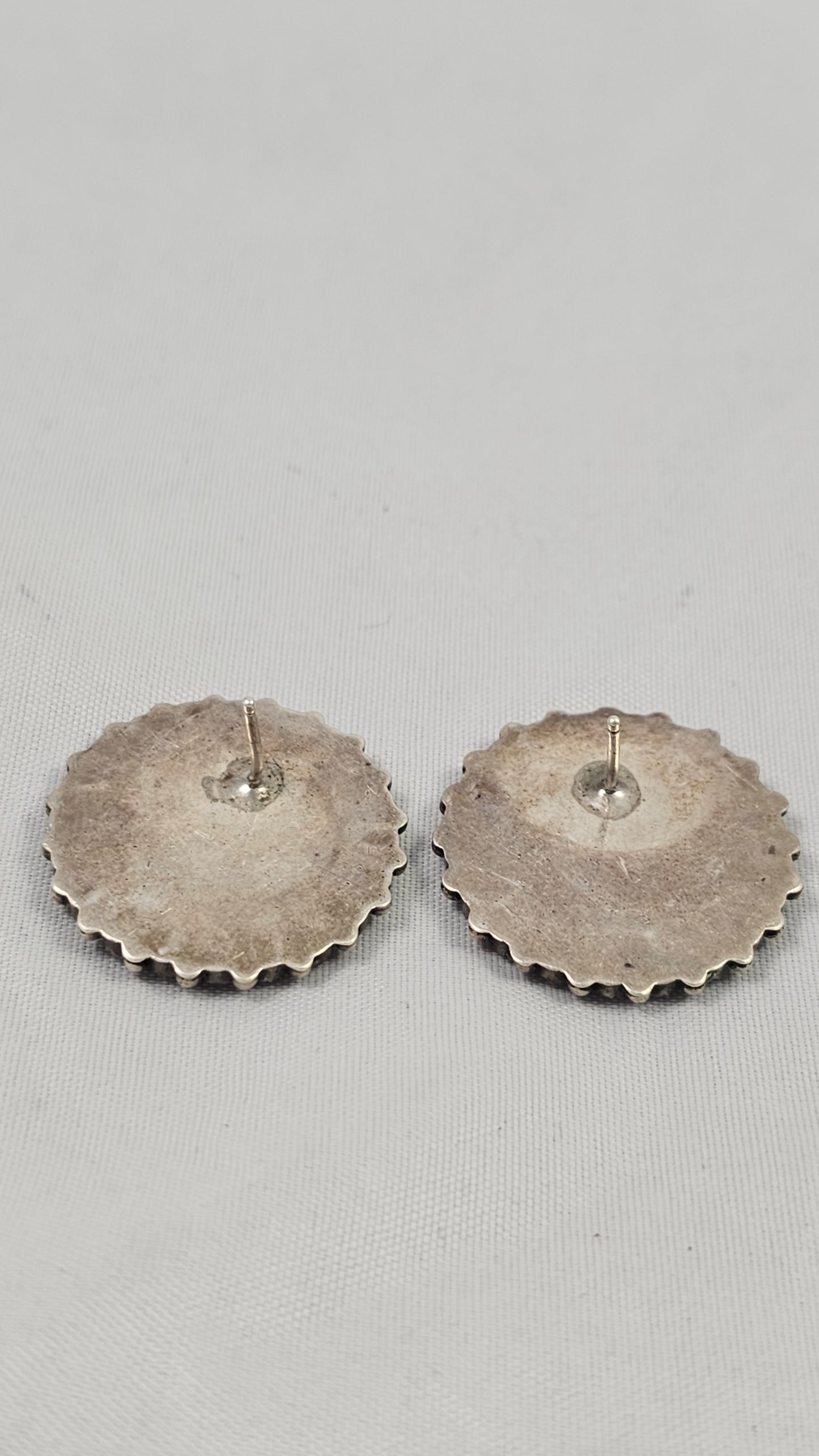 Zuni petit-point turquoise cluster earrings