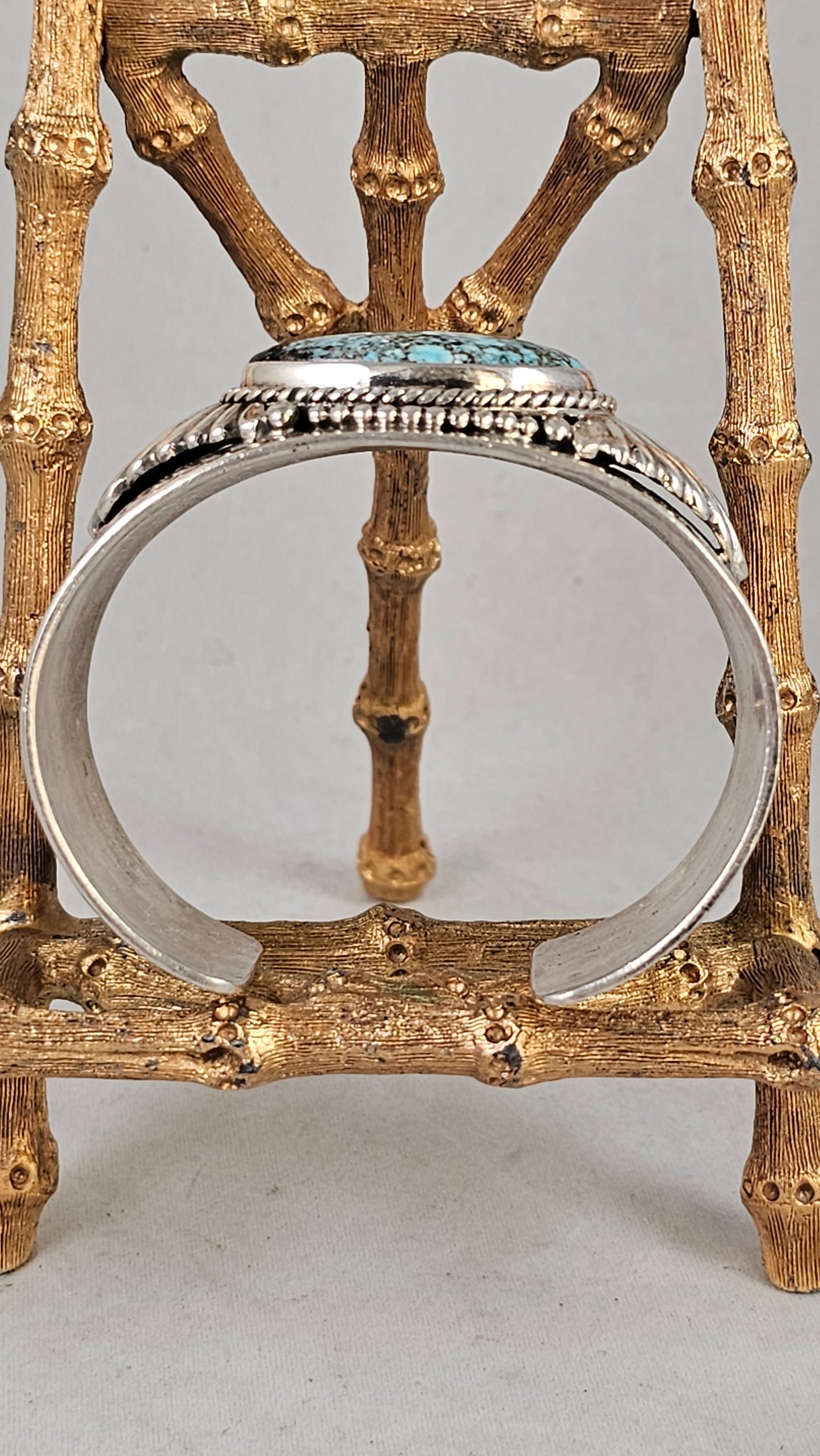 Turquoise and sterling cuff