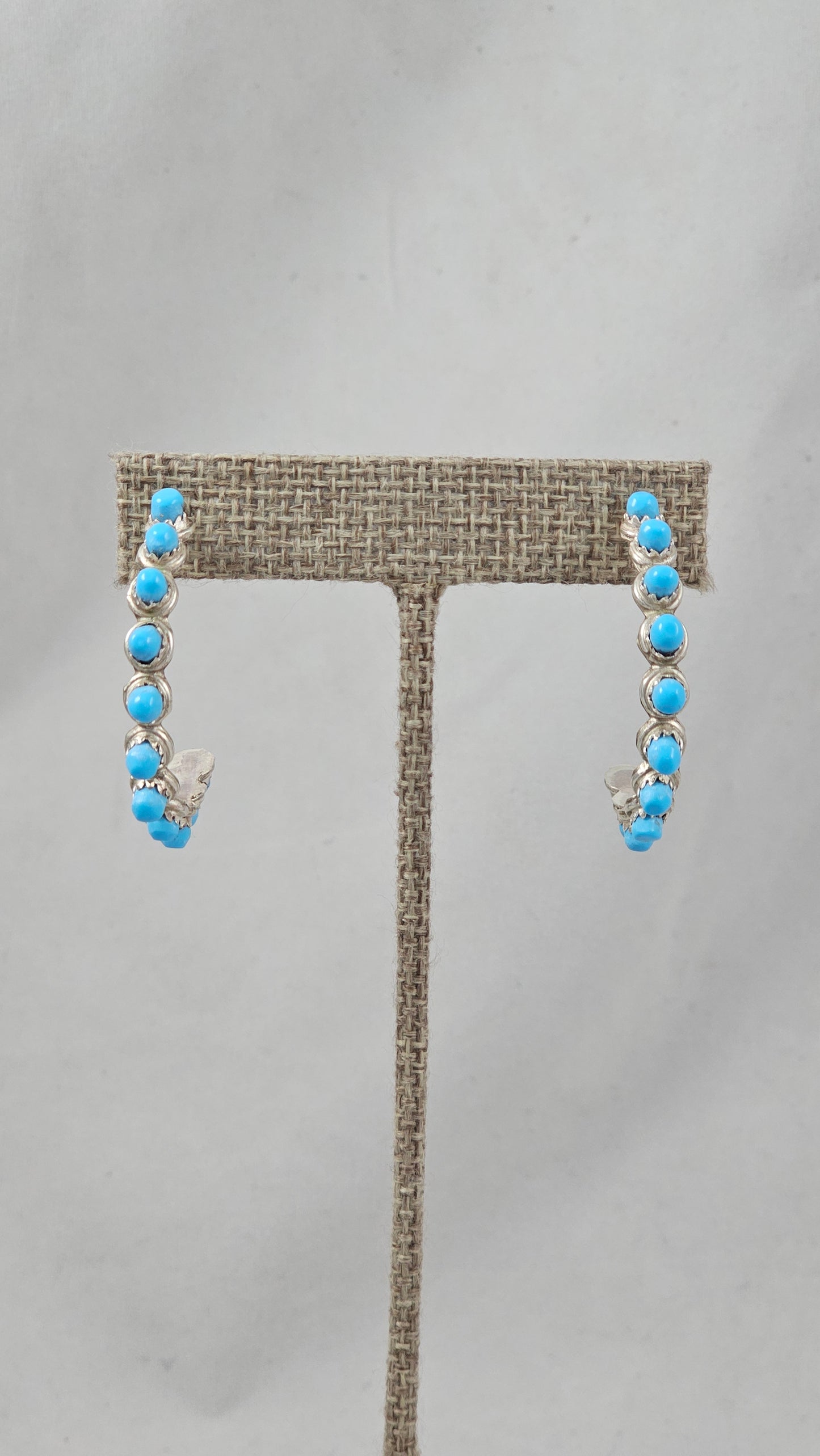 Turquoise hoop earrings