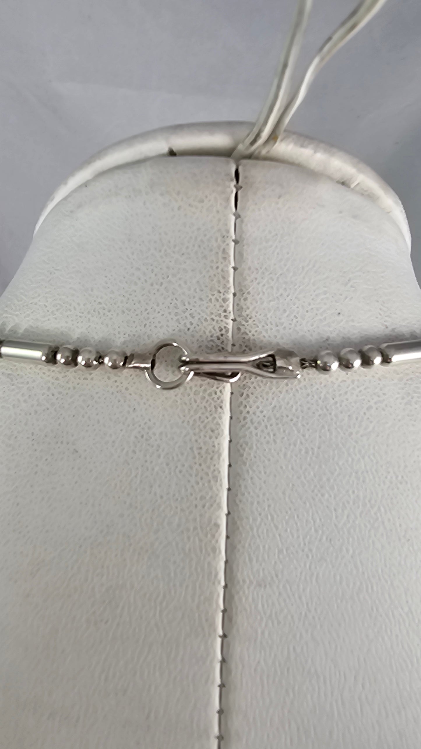 Coral & sterling inlay bar necklace