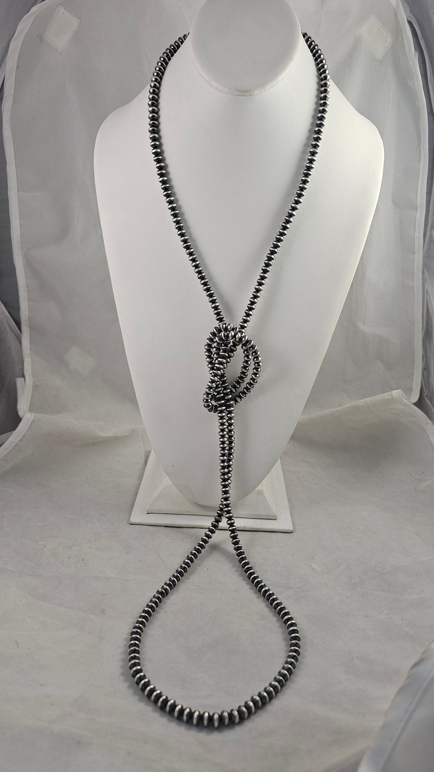 Navajo pearl necklace 60" 6.5mm