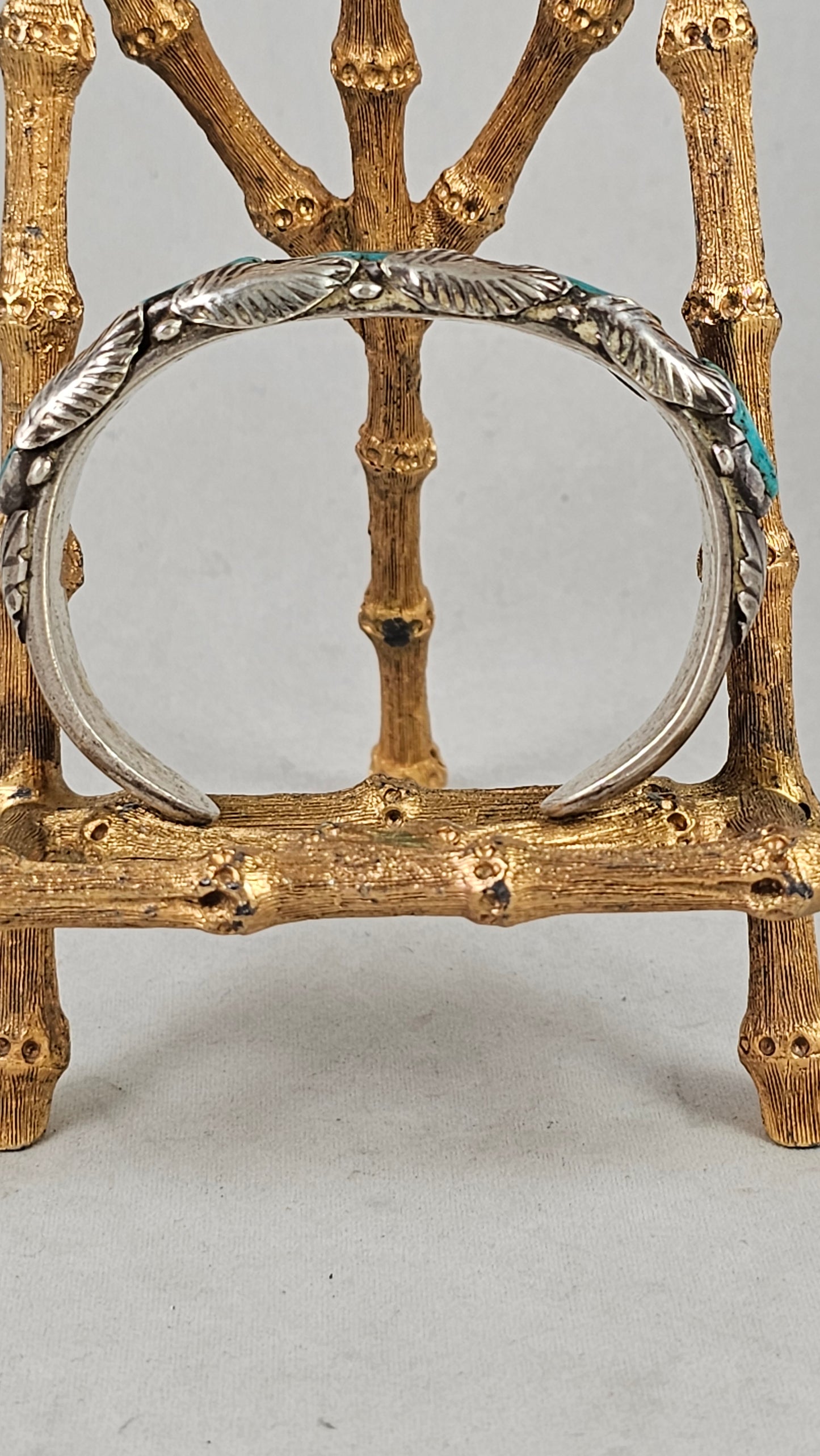 Heavy 5 stone turquoise cuff