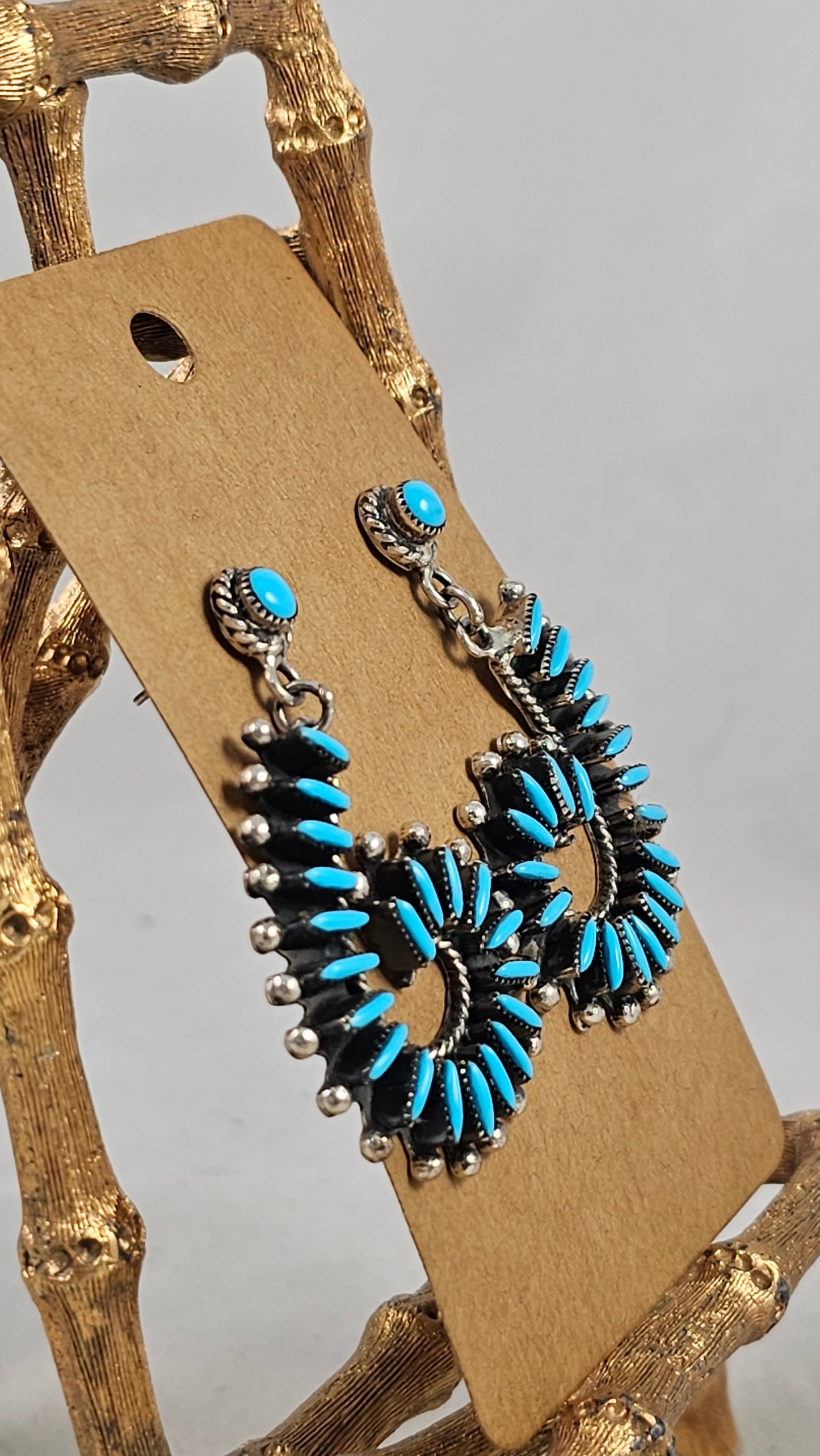 Zuni needlepoint earrings