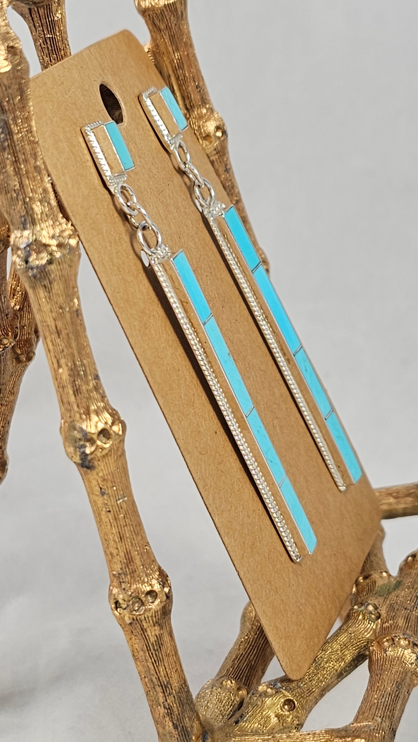 Inlay bar earrings