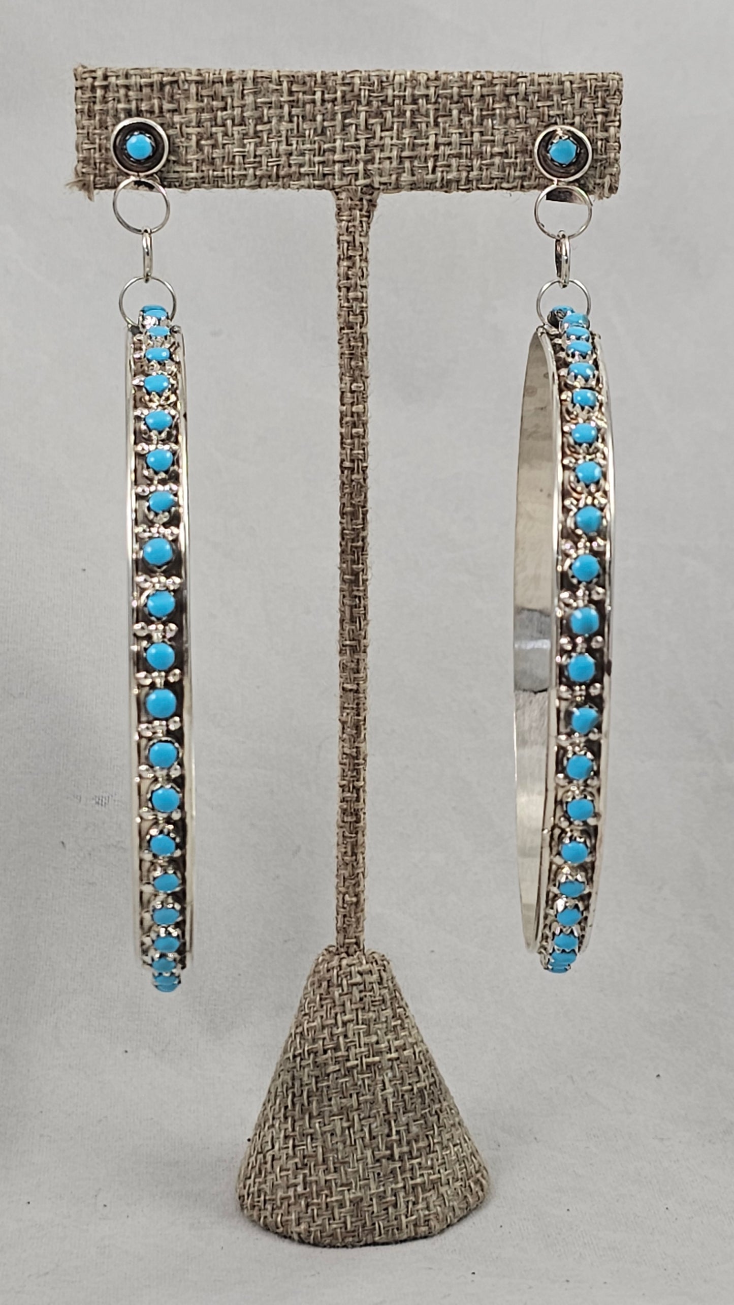 Snake eye hoop earrings