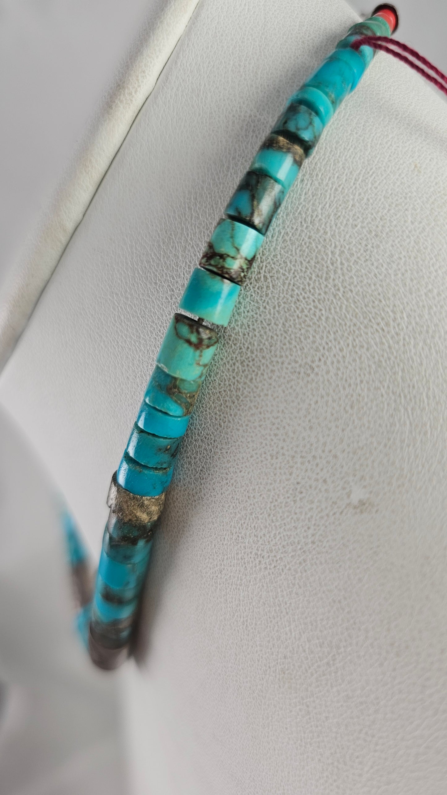 Turquoise heishi choker