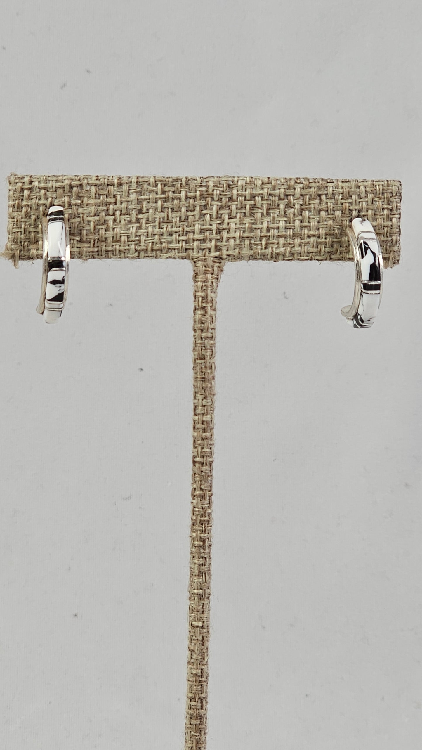 White Buffalo inlay earrings