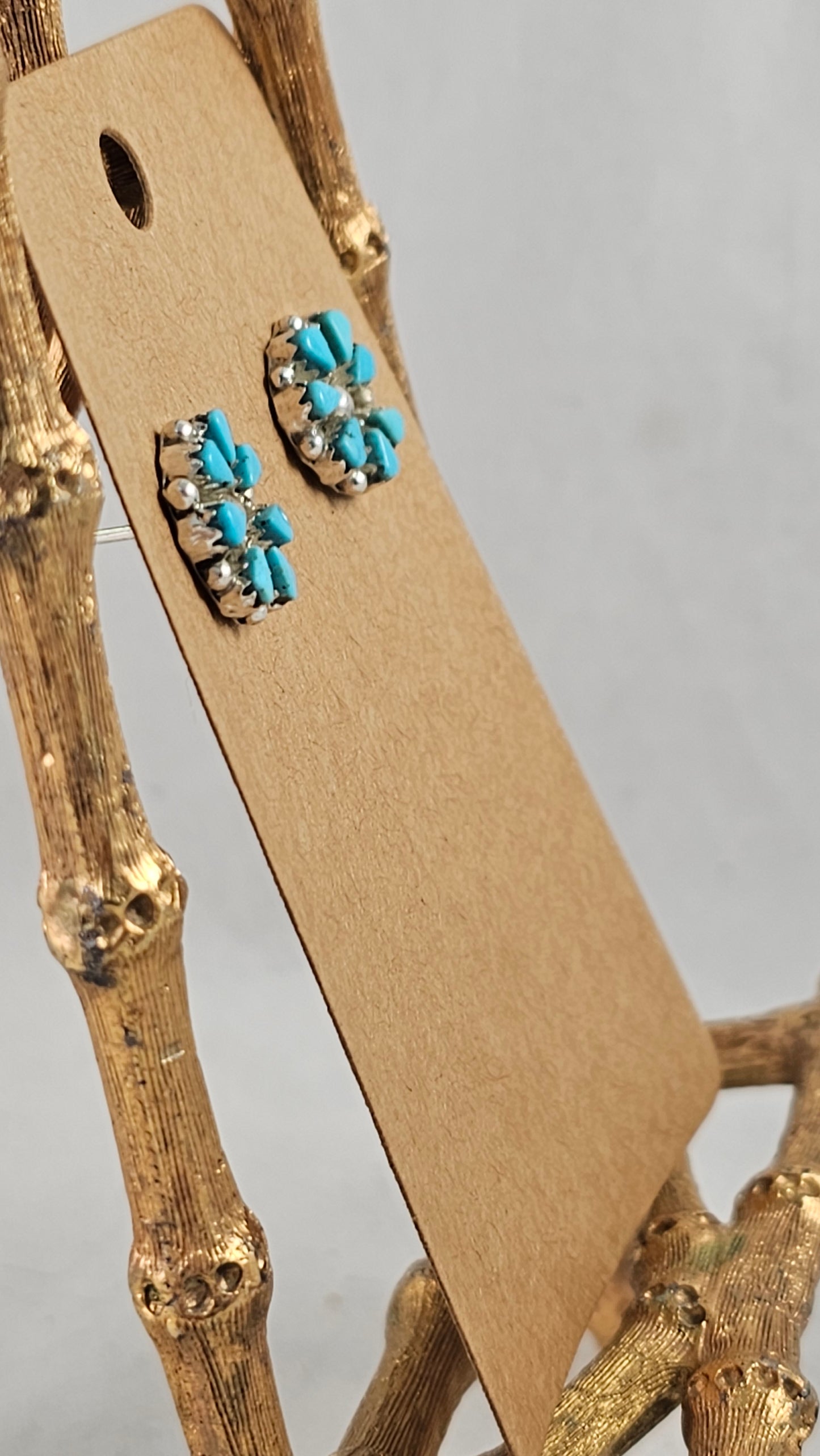 Petit Point cluster earrings