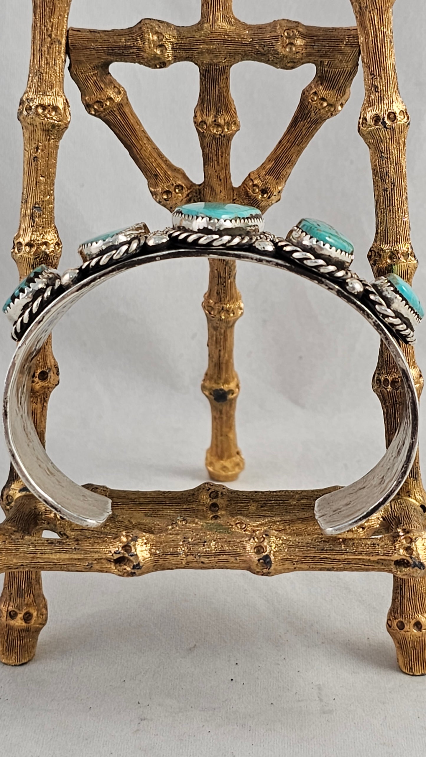 Turquoise and sterling cuff