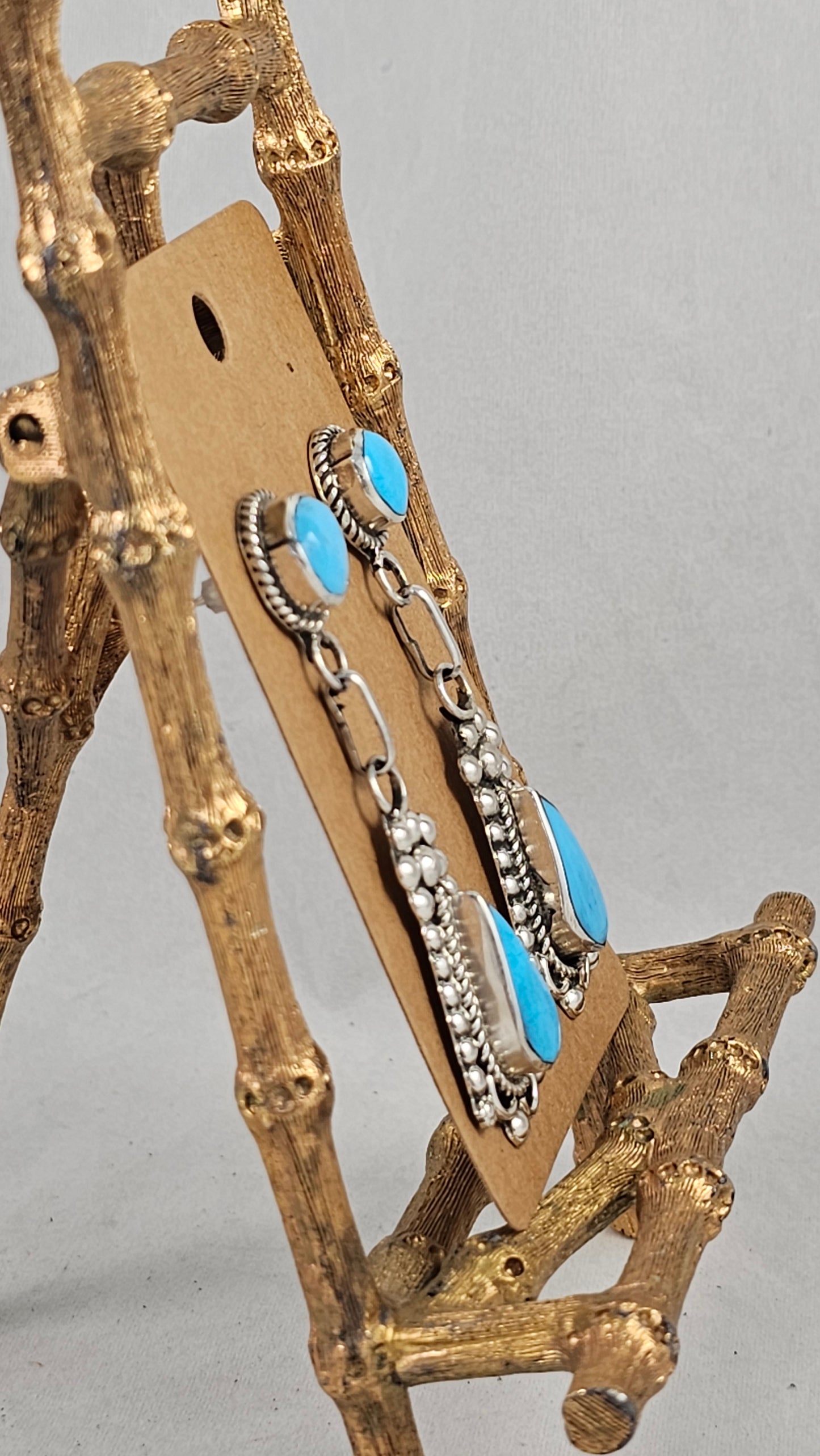 Turquoise and sterling earrings