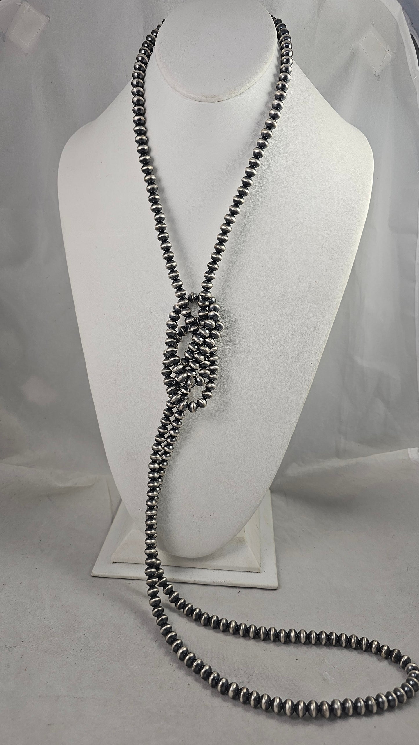 Navajo pearl necklace 60" 7.5mm