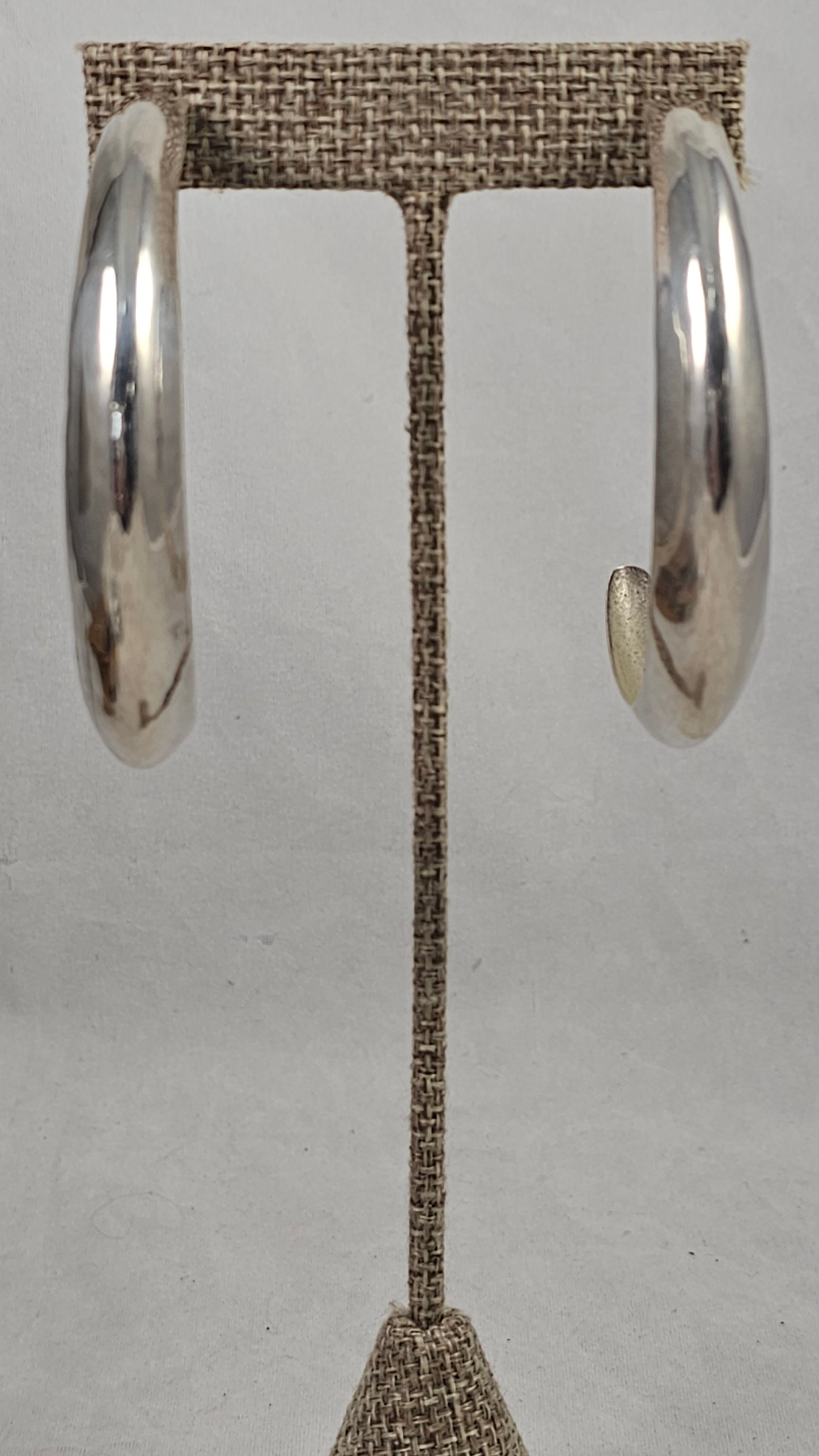 Silver hoop earrings