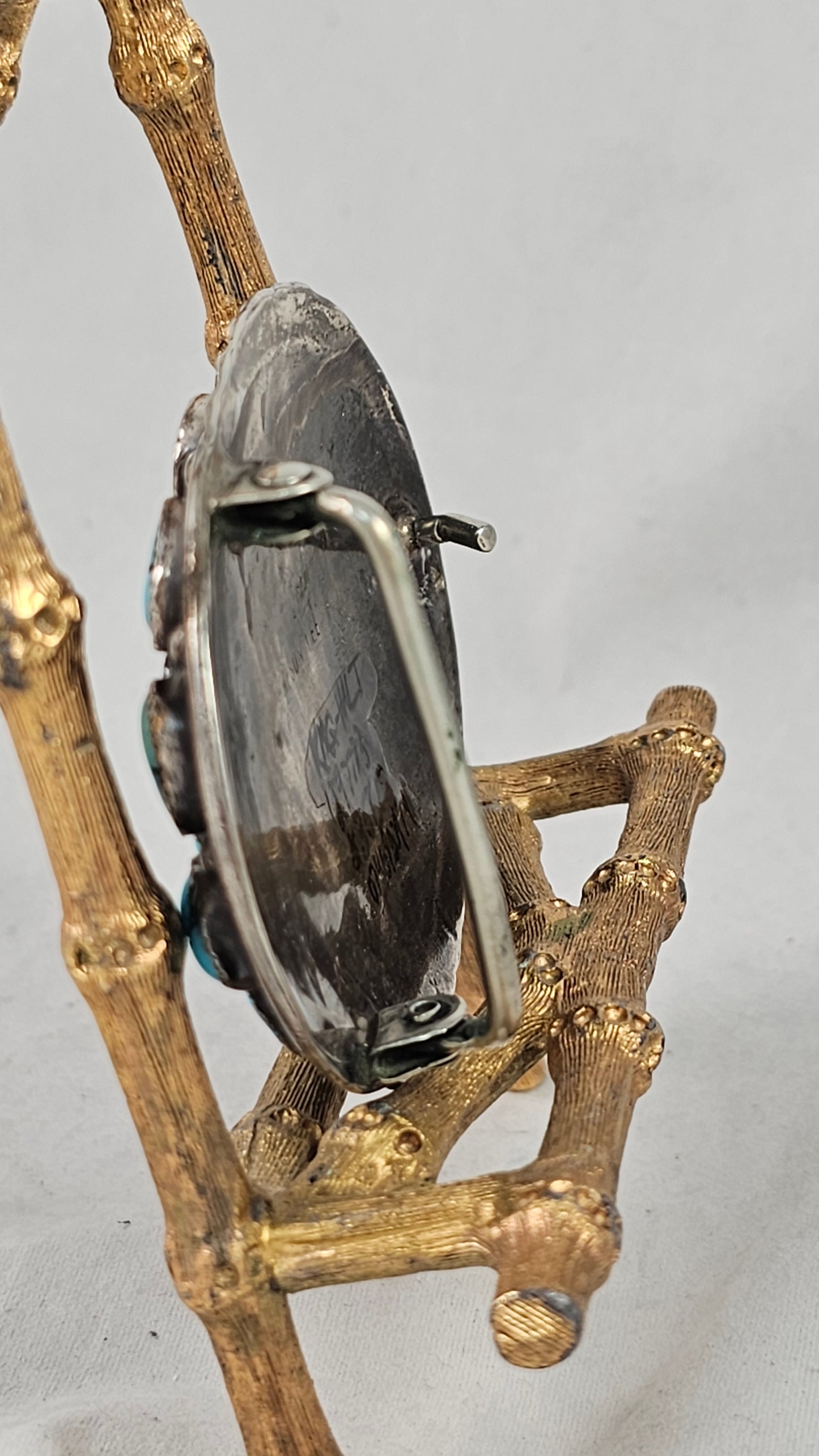 Turquoise & sterling belt buckle