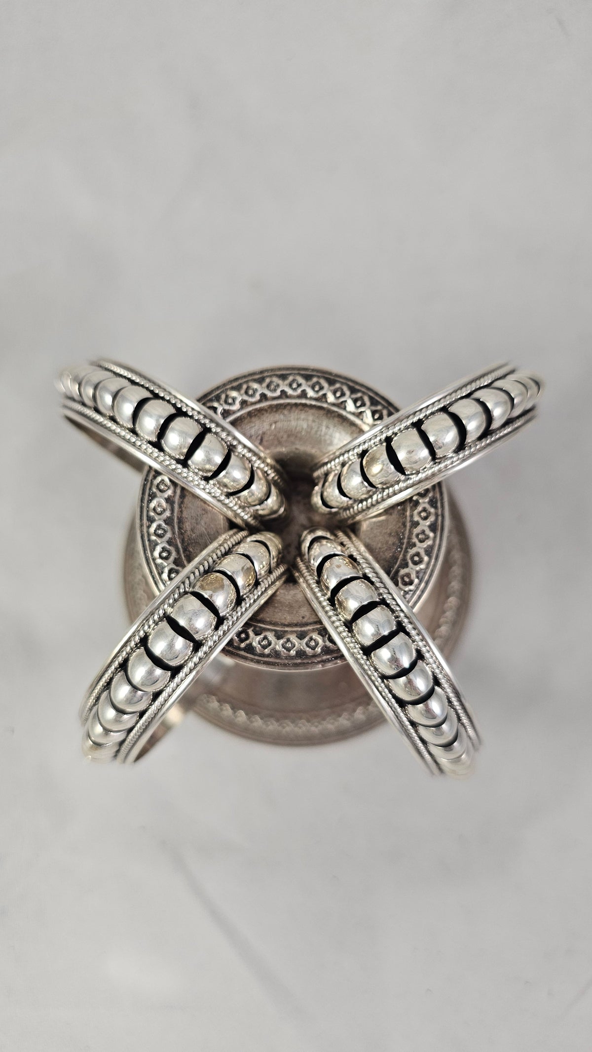 Sterling Tom Charlie design cuff by Priscilla Apache