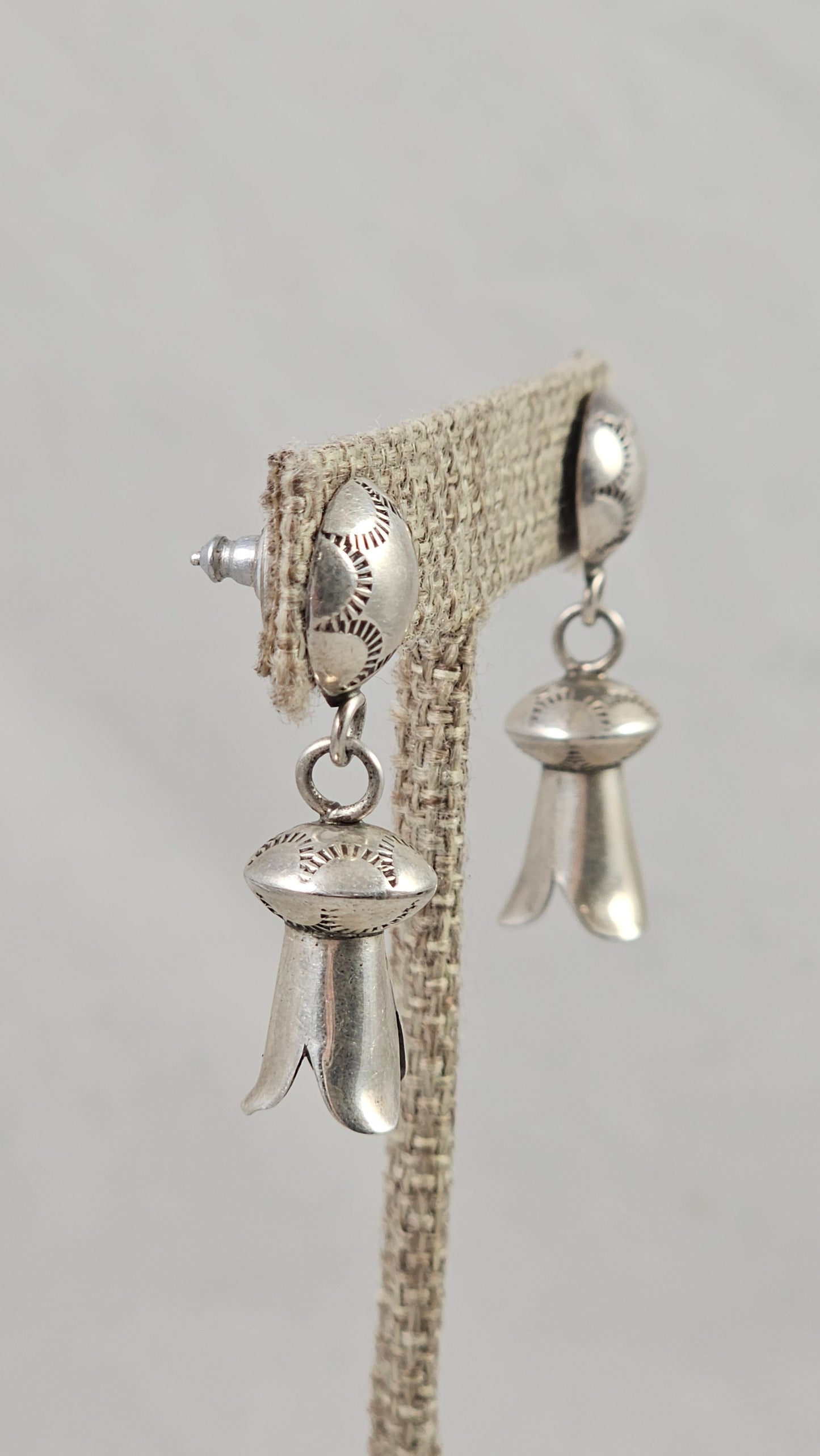 Navajo Pearl Blossom dangle earrings