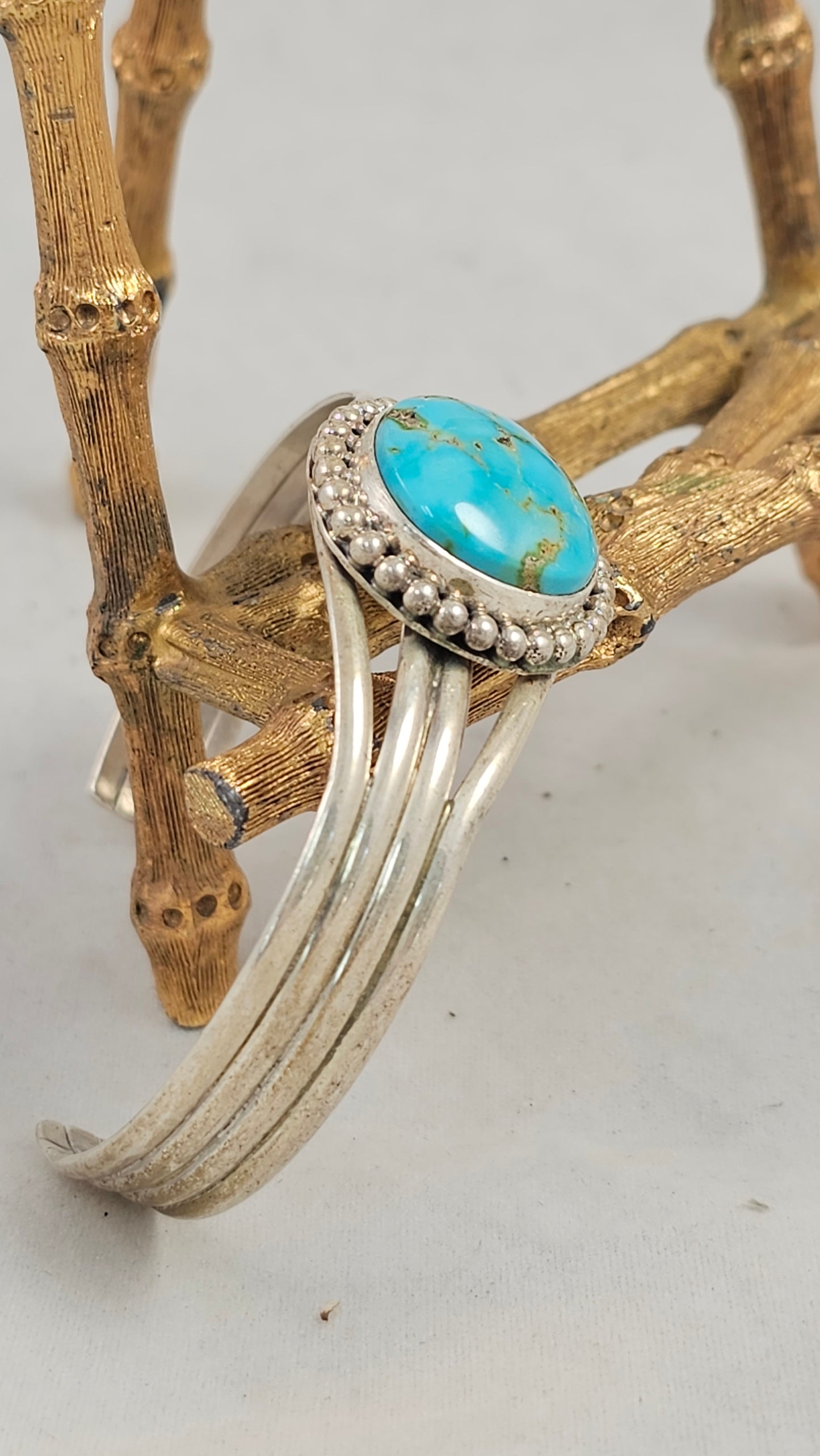 Turquoise and sterling bracelet