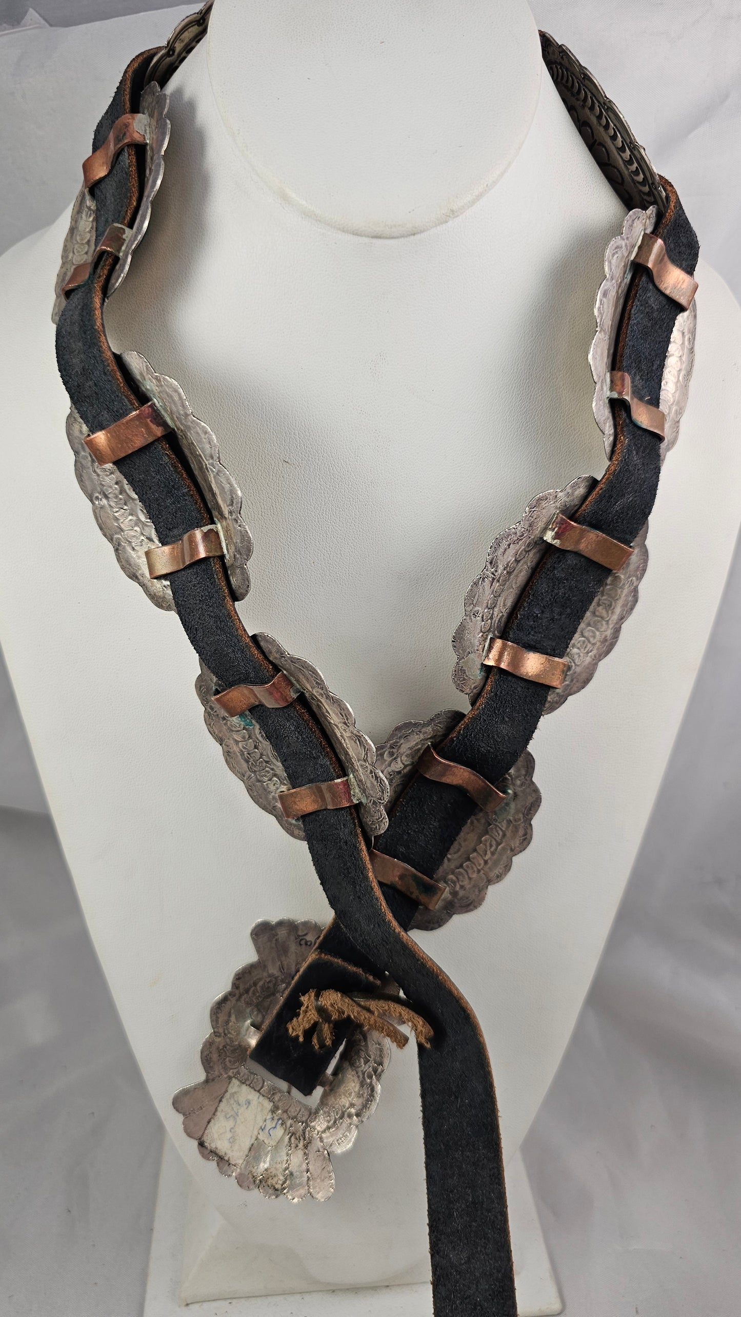 Turquoise and sterling concho belt