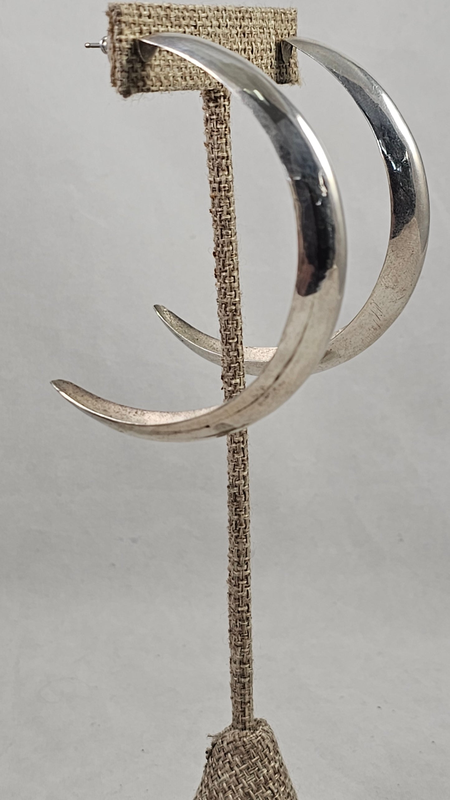 Silver hoop earrings